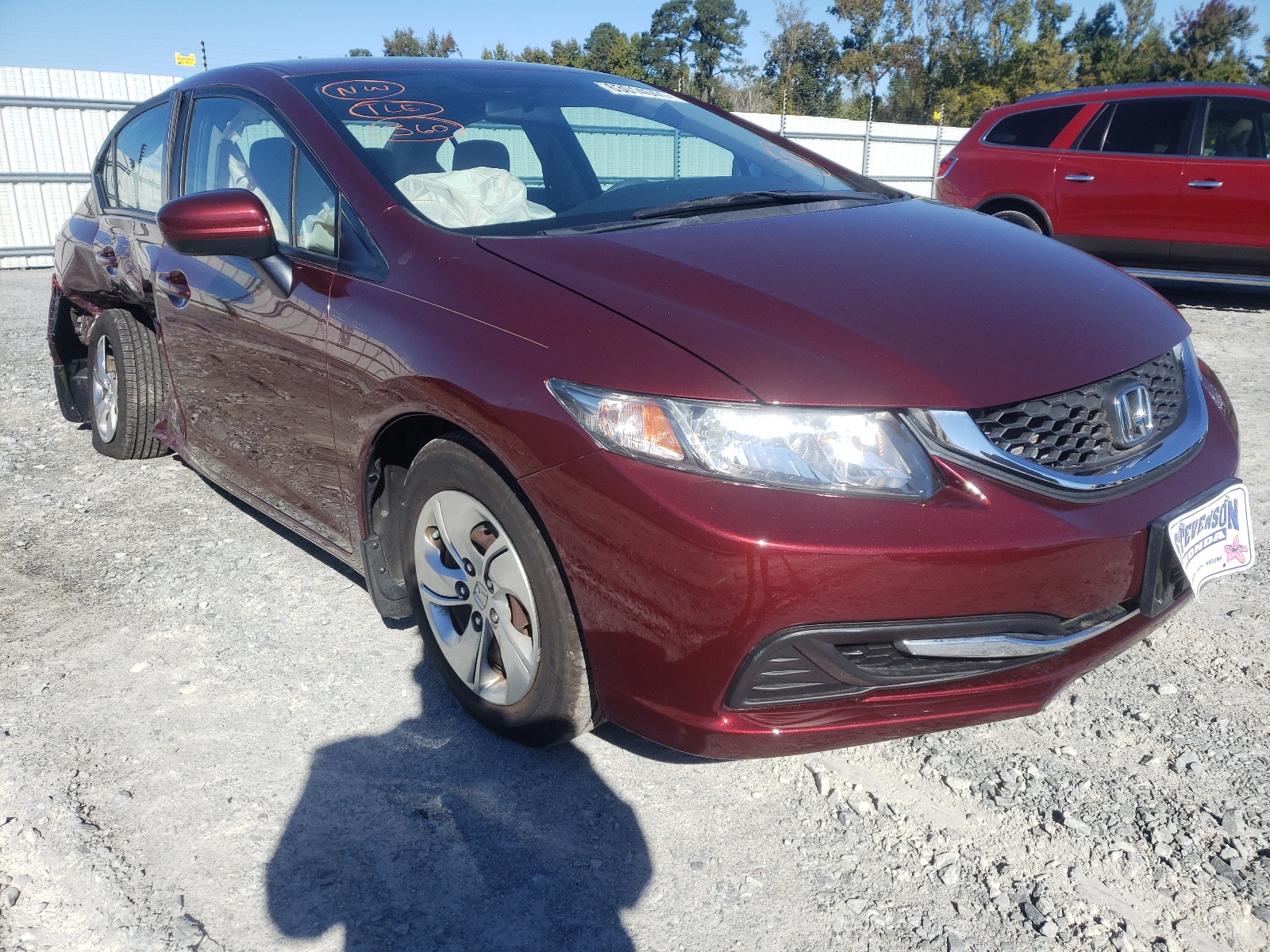 HONDA CIVIC LX 2015 with VIN 2HGFB2F57FH557125 - Photo from auction