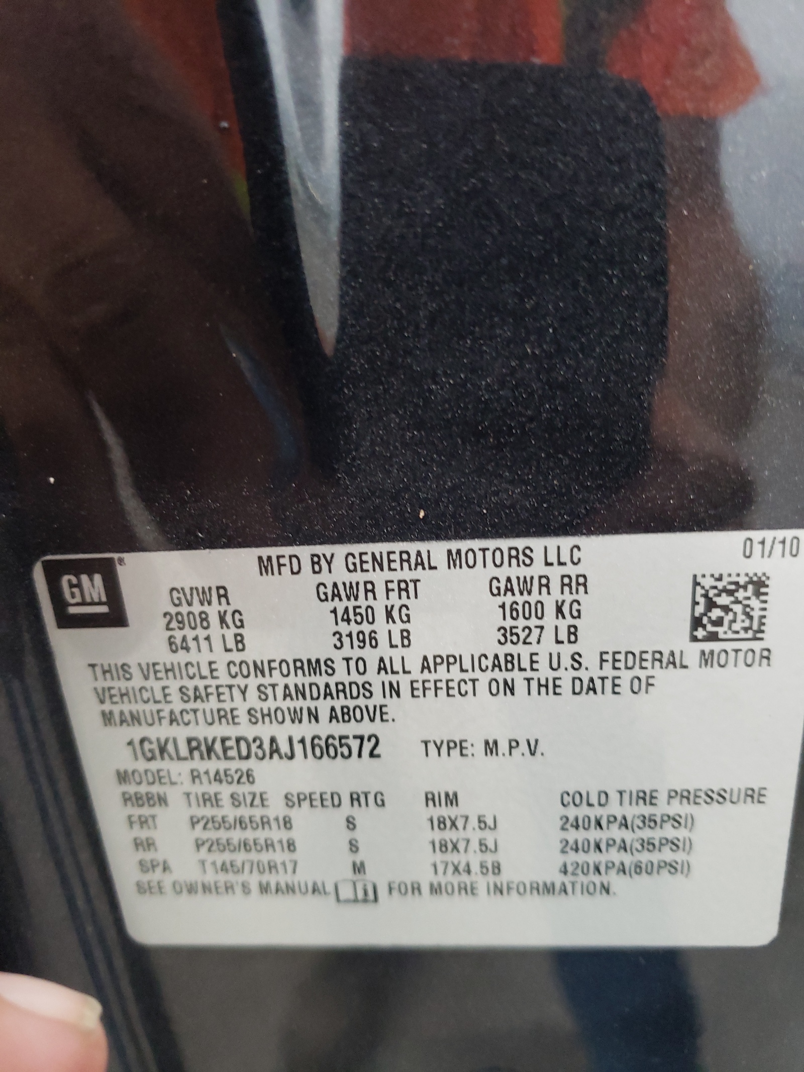 Zdjęcie 10 z aukcji – 2010 GMC ACADIA SL z VIN 1GKLRKED3AJ166572