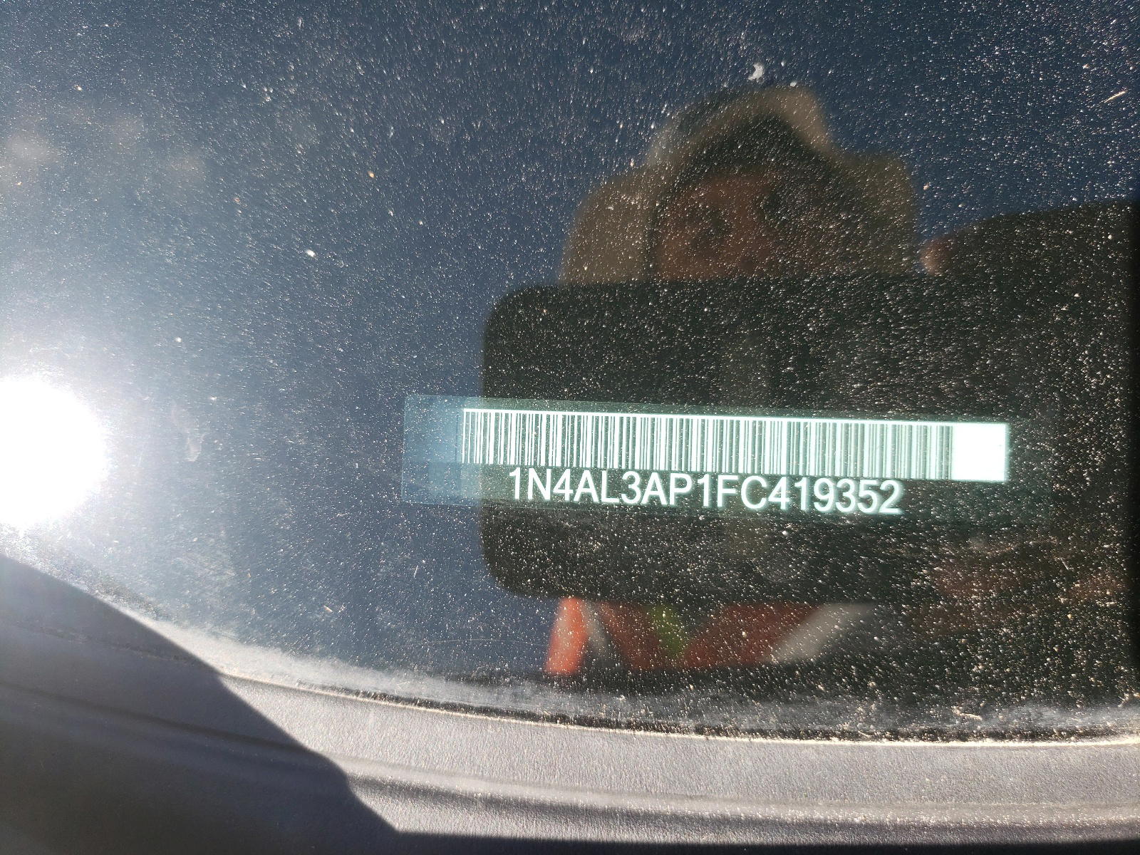 Photo 10 from auction – 2015 NISSAN ALTIMA 2.5 with VIN 1N4AL3AP1FC419352