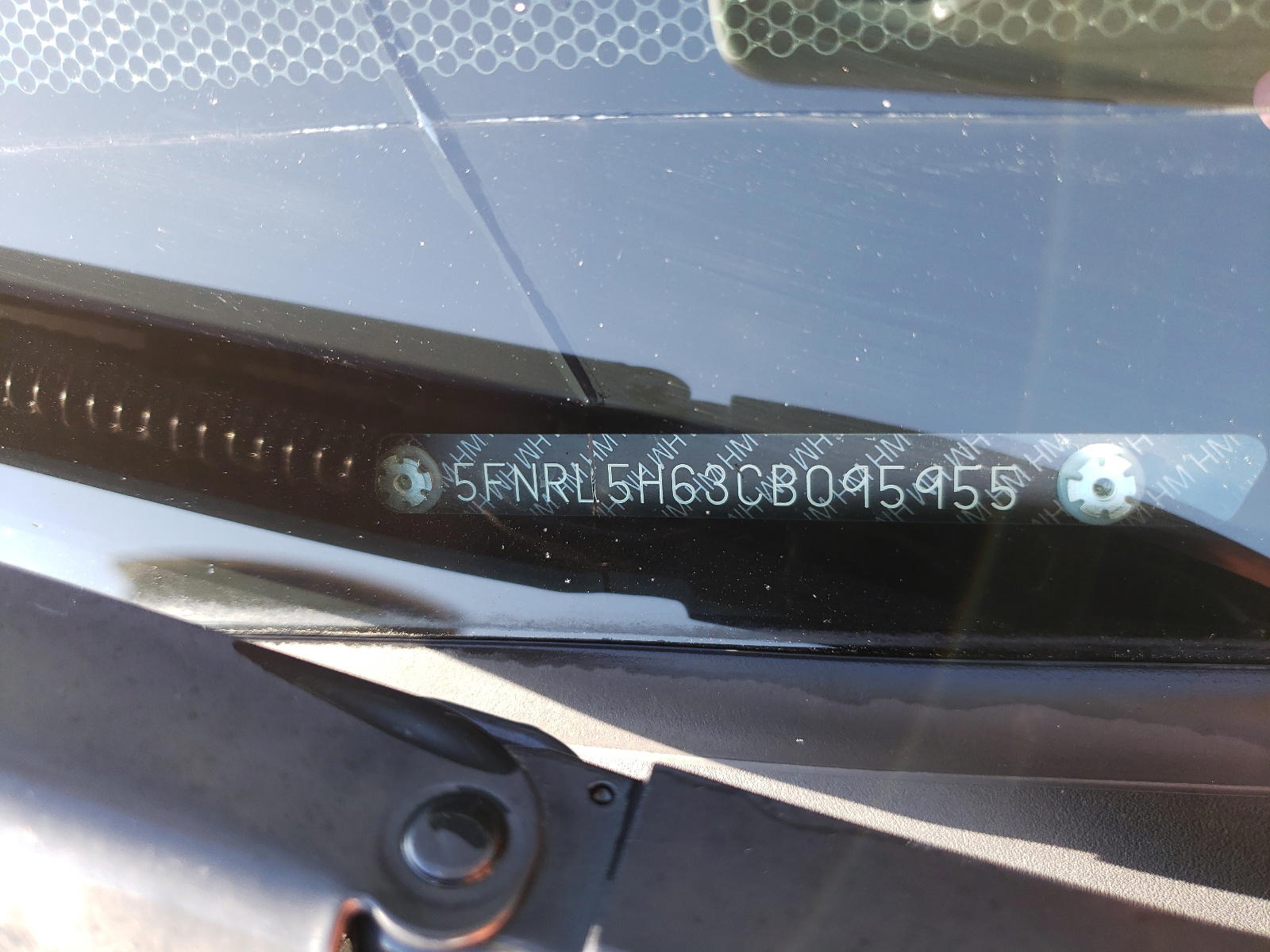 Photo 10 from auction – 2012 HONDA ODYSSEY EX with VIN 5FNRL5H63CB095955