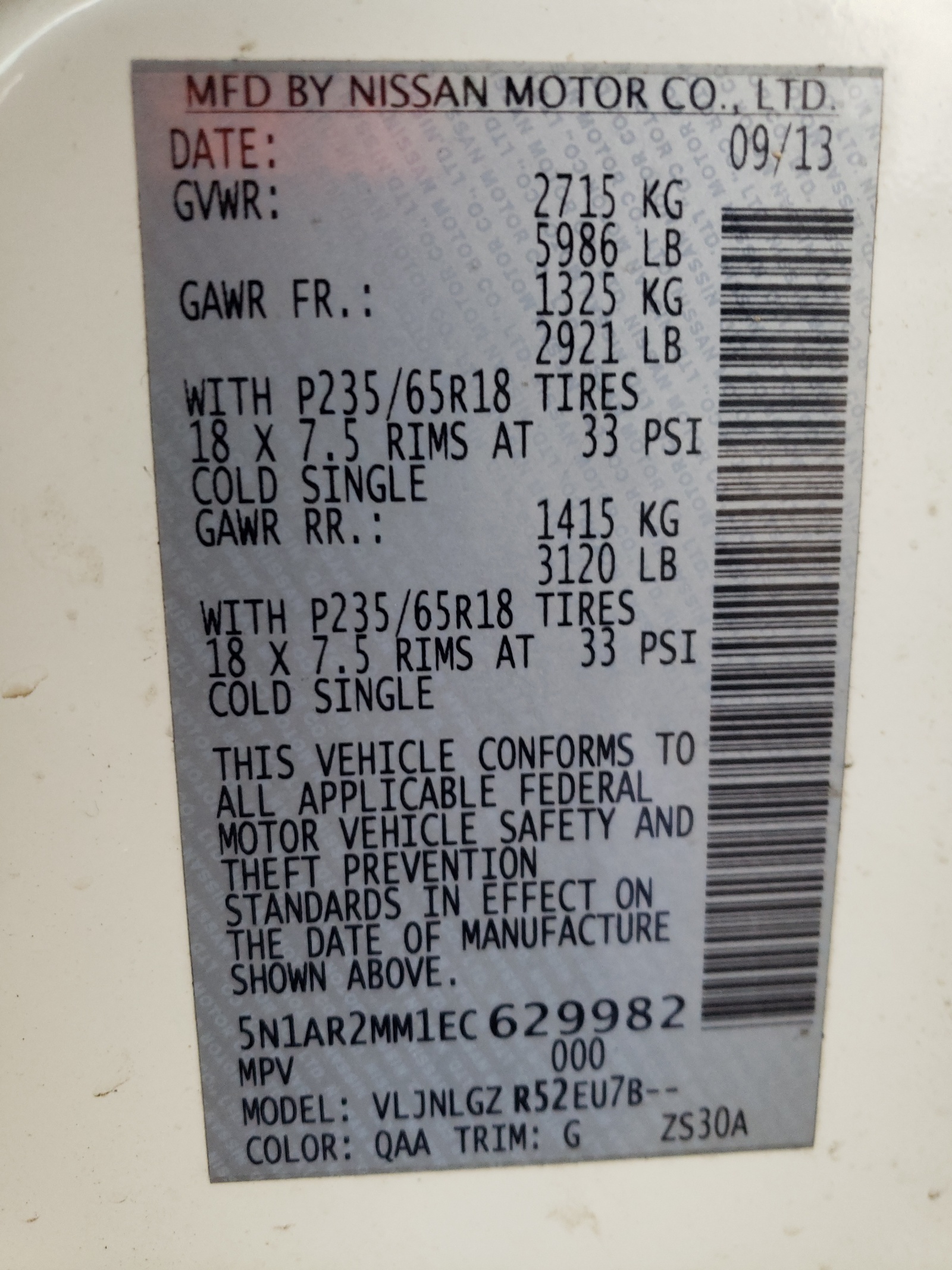 Zdjęcie 10 z aukcji – 2014 NISSAN PATHFINDER z VIN 5N1AR2MM1EC629982