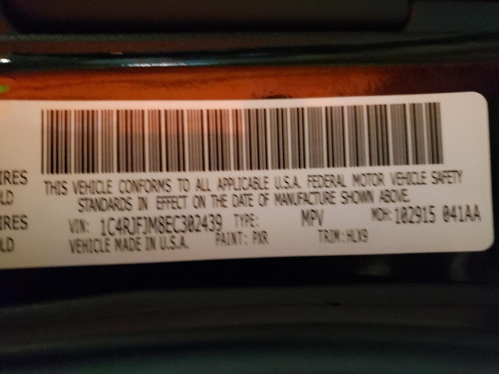 Photo 10 from auction – 2014 JEEP GRAND CHER with VIN 1C4RJFJM8EC302439