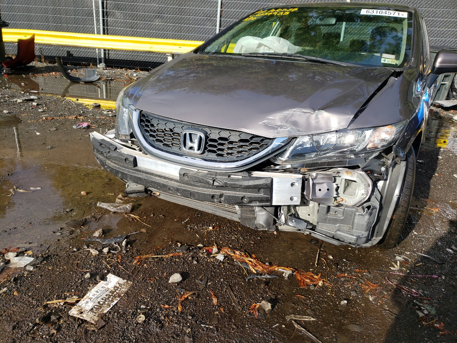 Photo 9 from auction – 2015 HONDA CIVIC LX with VIN 19XFB2F50FE087238
