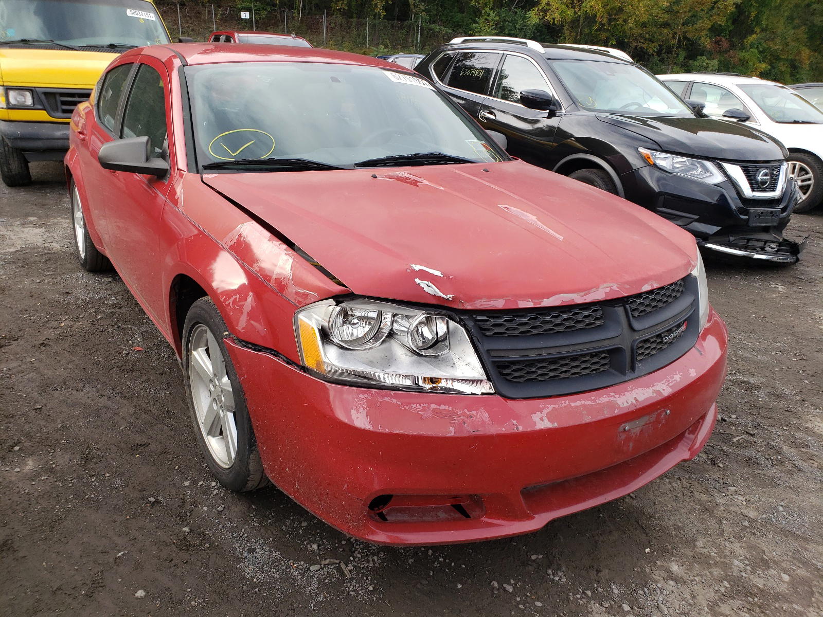 DODGE AVENGER SE 2013 with VIN 1C3CDZAB9DN591884 - Photo from auction
