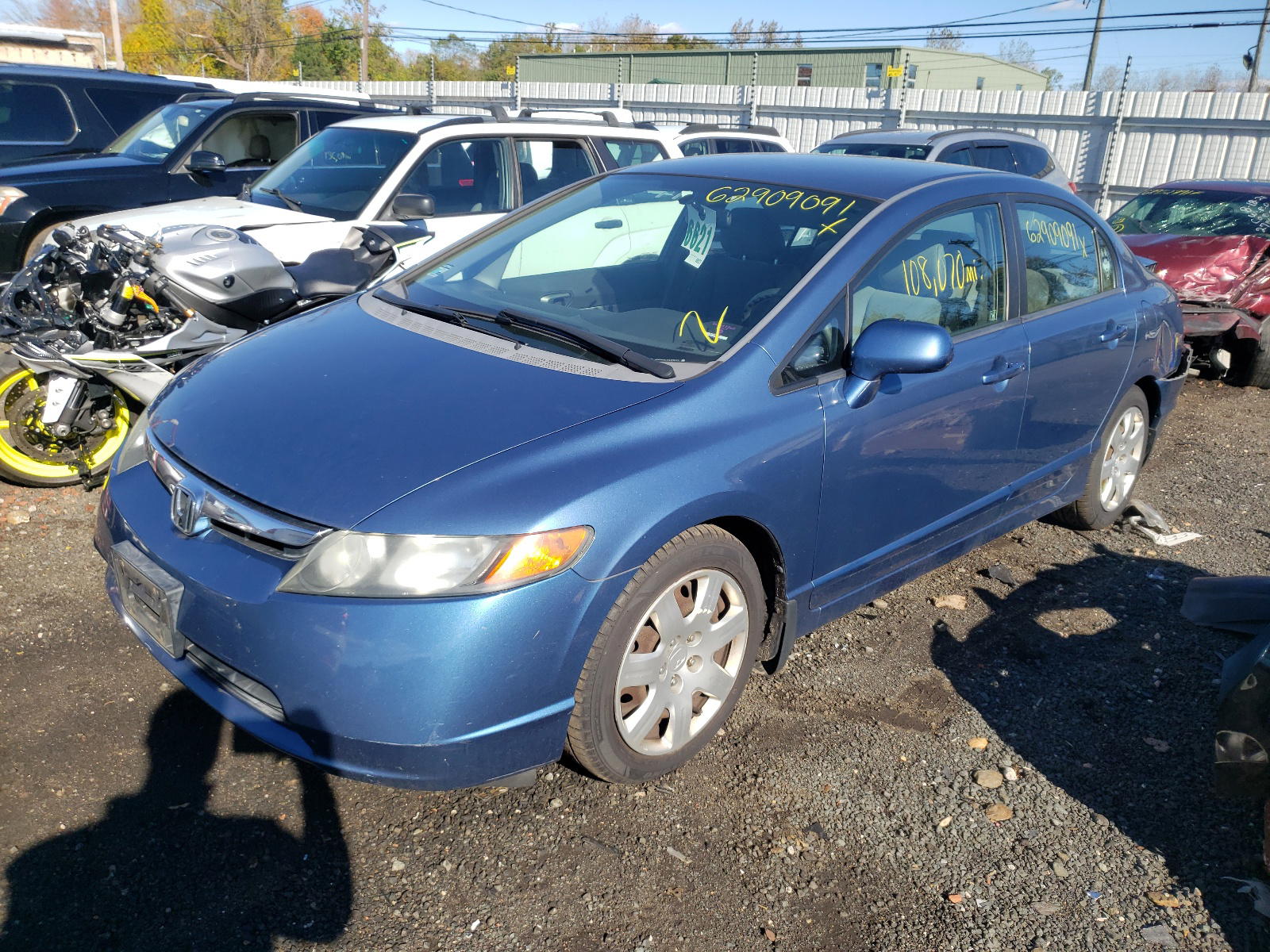 Photo 2 from auction – 2007 HONDA CIVIC LX with VIN 1HGFA16537L130378