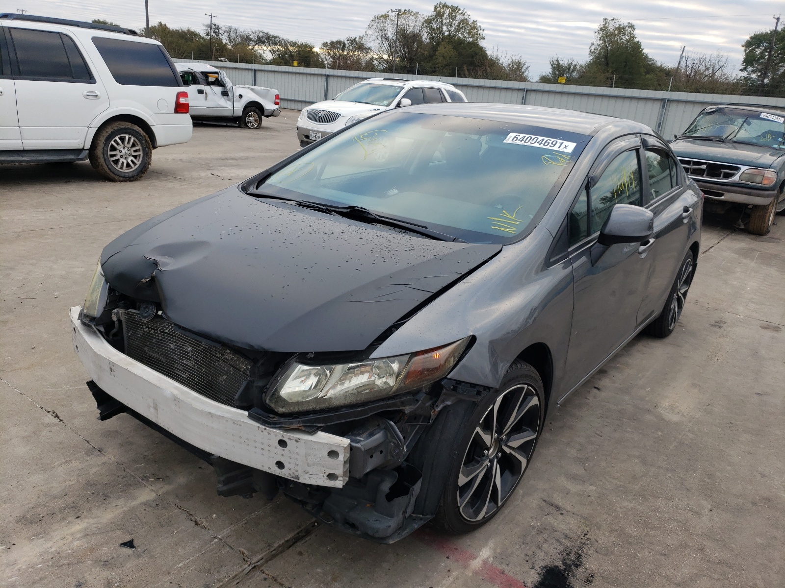 Photo 2 from auction – 2013 HONDA CIVIC LX with VIN 19XFB2F50DE004050