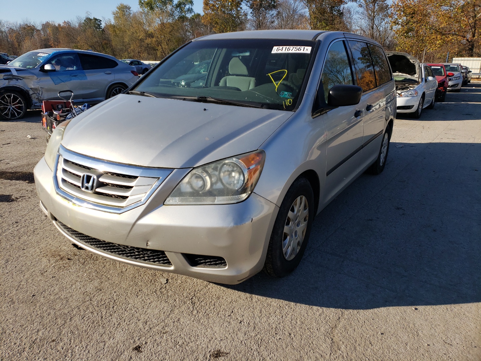 Photo 2 from auction – 2009 HONDA ODYSSEY LX with VIN 5FNRL38239B019551