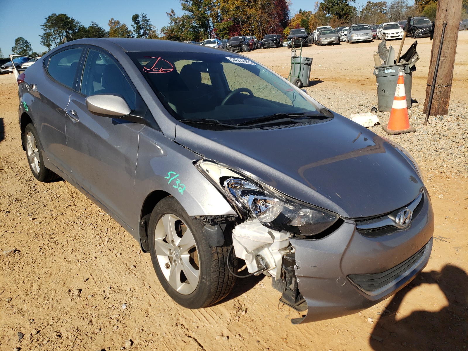 HYUNDAI ELANTRA GL 2012 with VIN KMHDH4AE4CU372445 - Photo from auction