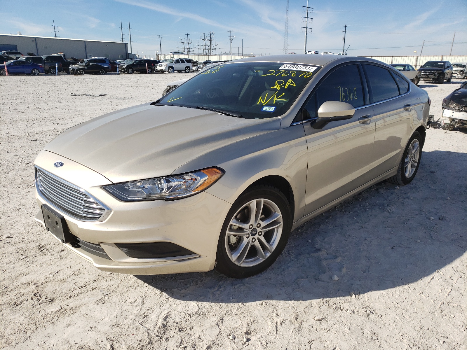 Photo 2 from auction – 2018 FORD FUSION SE with VIN 3FA6P0HDXJR276870