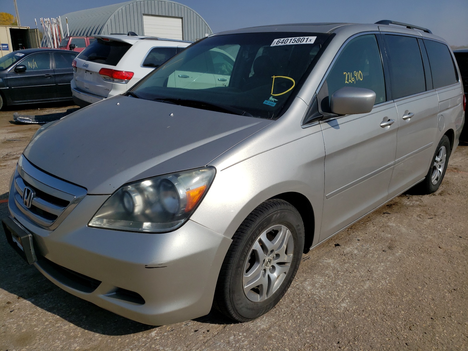 Photo 9 from auction – 2006 HONDA ODYSSEY EX with VIN 5FNRL38616B457922