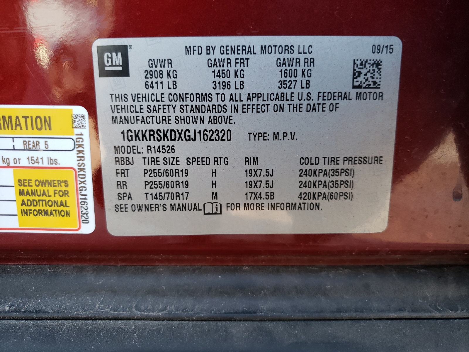 Photo 10 from auction – 2016 GMC ACADIA SLT with VIN 1GKKRSKDXGJ162320