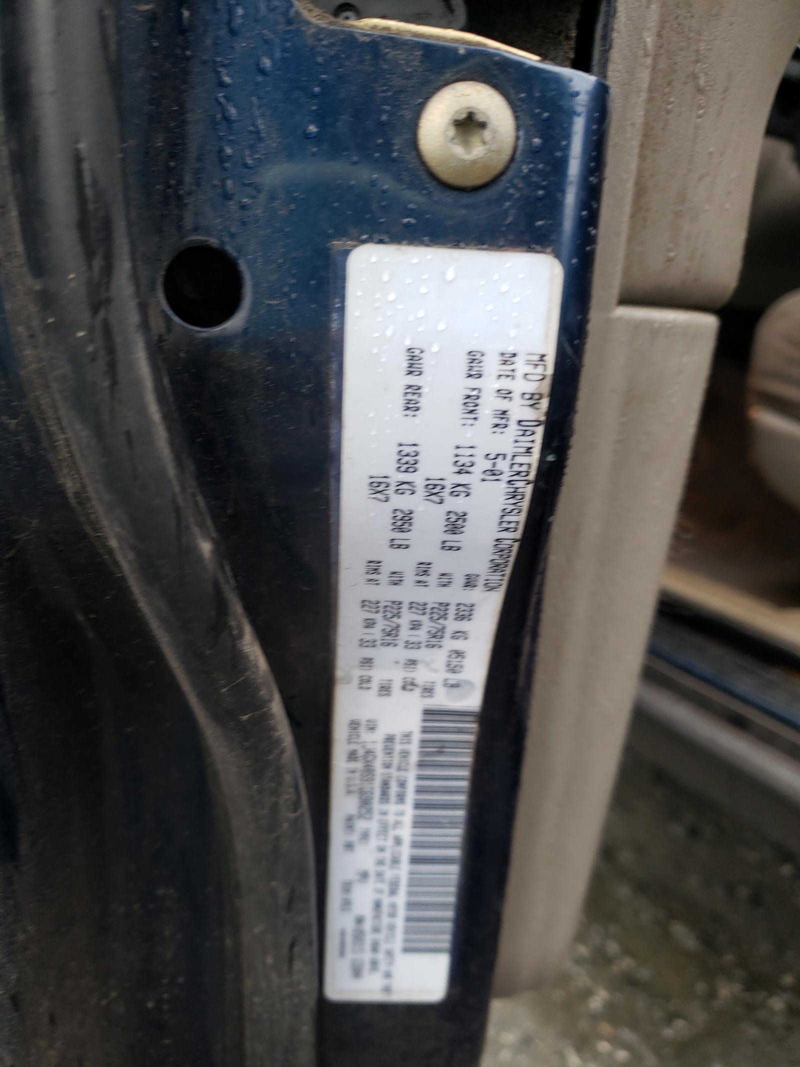 Photo 10 from auction – 2001 JEEP GRAND CHER with VIN 1J4GX48S91C690252