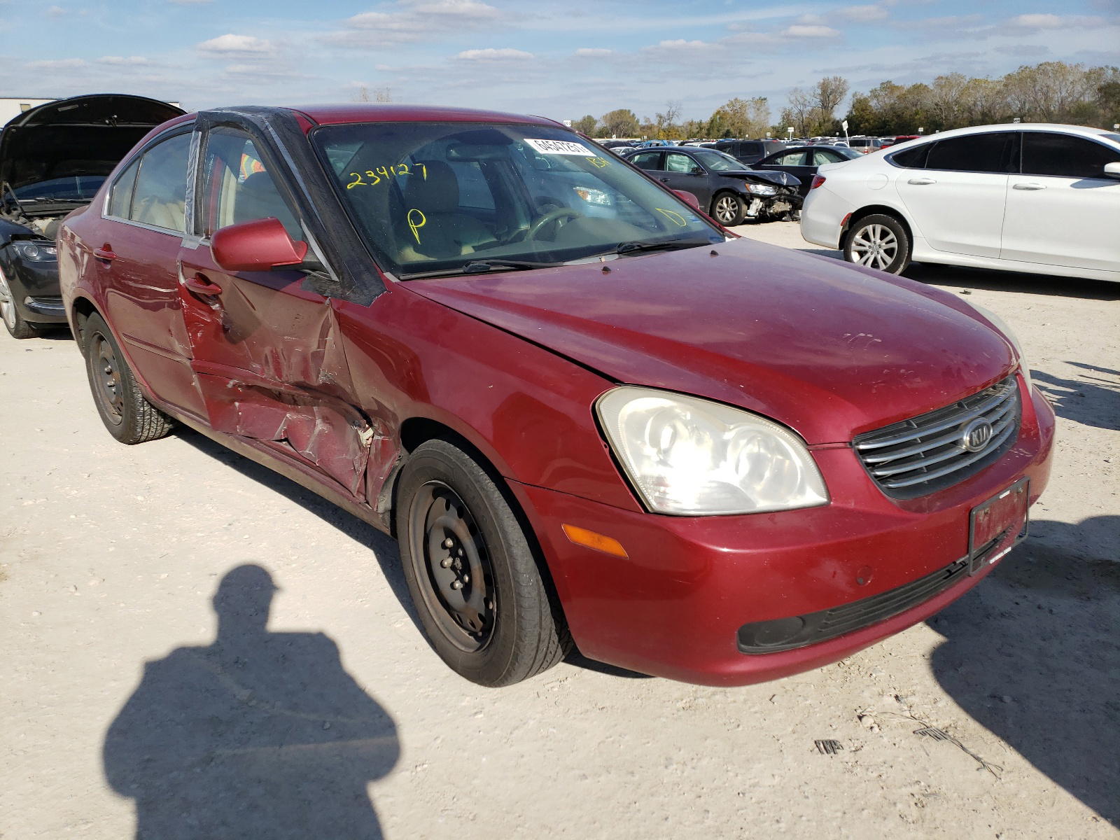 KIA OPTIMA LX 2008 with VIN KNAGE123785234127 - Photo from auction
