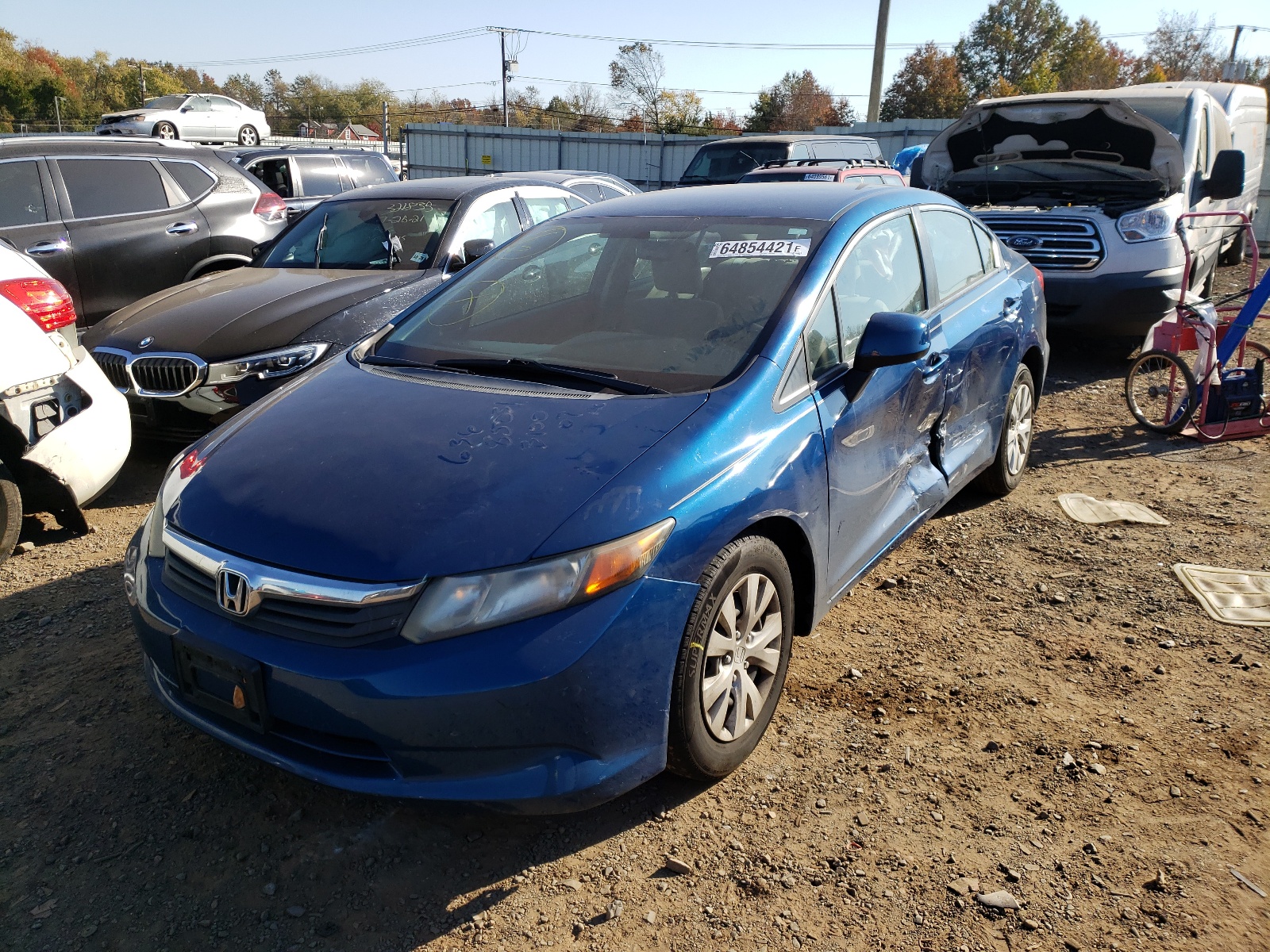 Photo 2 from auction – 2012 HONDA CIVIC LX with VIN 19XFB2F5XCE367793