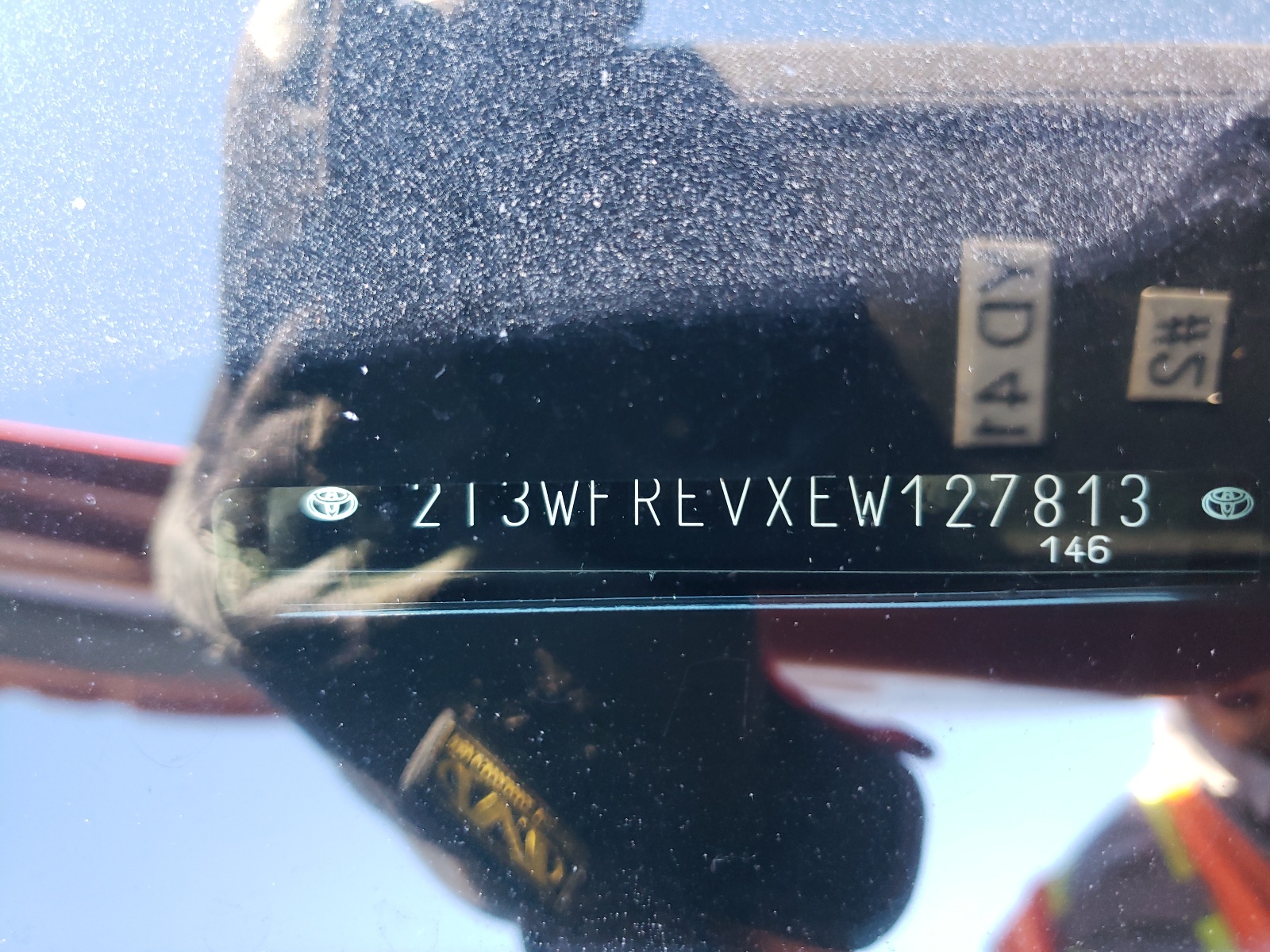 Photo 10 from auction – 2014 TOYOTA RAV4 XLE with VIN 2T3WFREVXEW127813