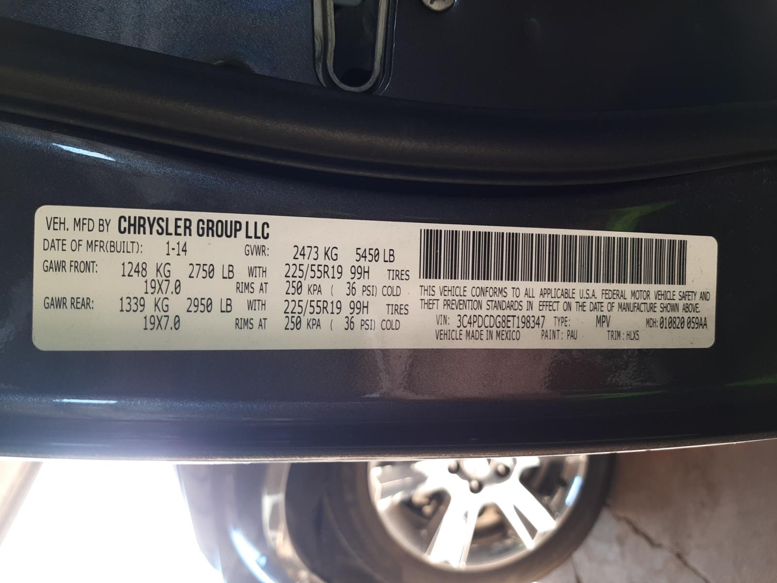 Photo 10 from auction – 2014 DODGE JOURNEY LI with VIN 3C4PDCDG8ET198347