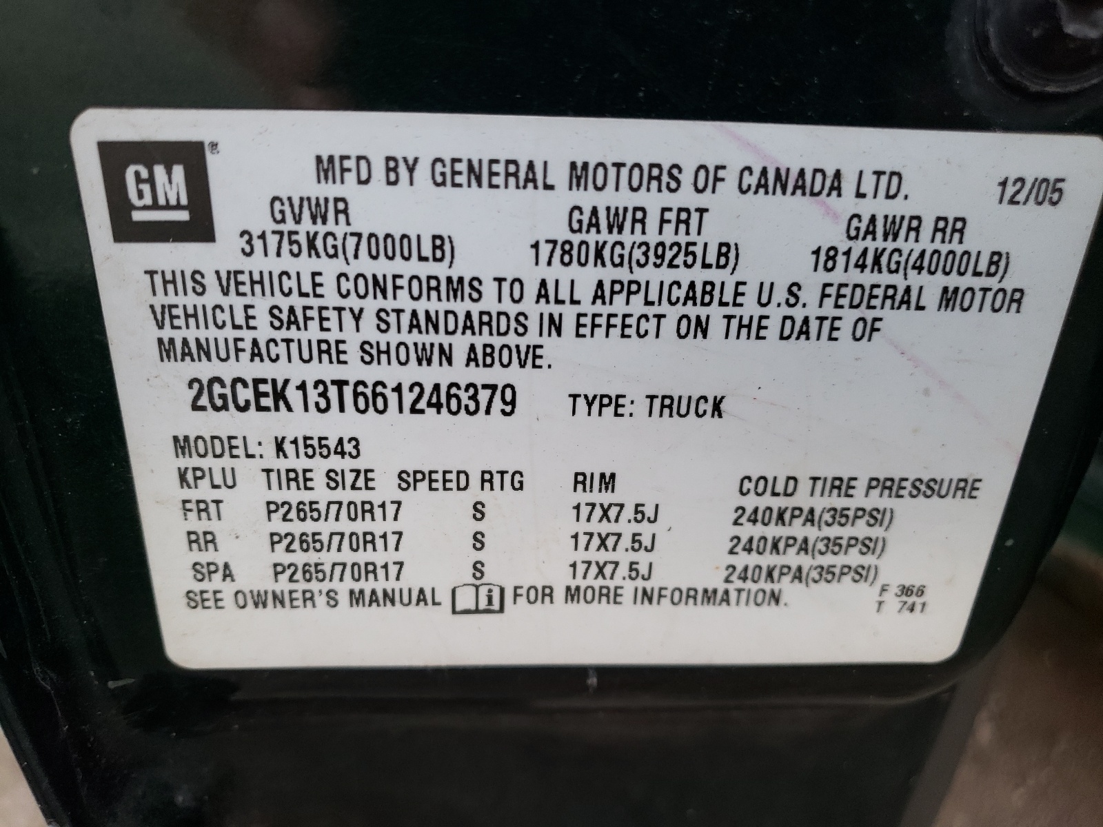 Photo 10 from auction – 2006 CHEVROLET SILVERADO with VIN 2GCEK13T661246379