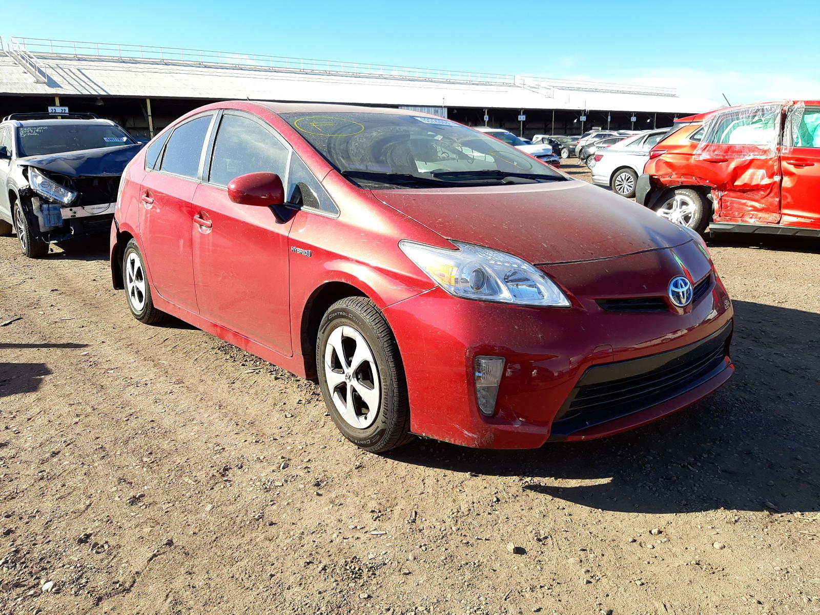 TOYOTA PRIUS 2013 with VIN JTDKN3DU8D0344416 - Photo from auction