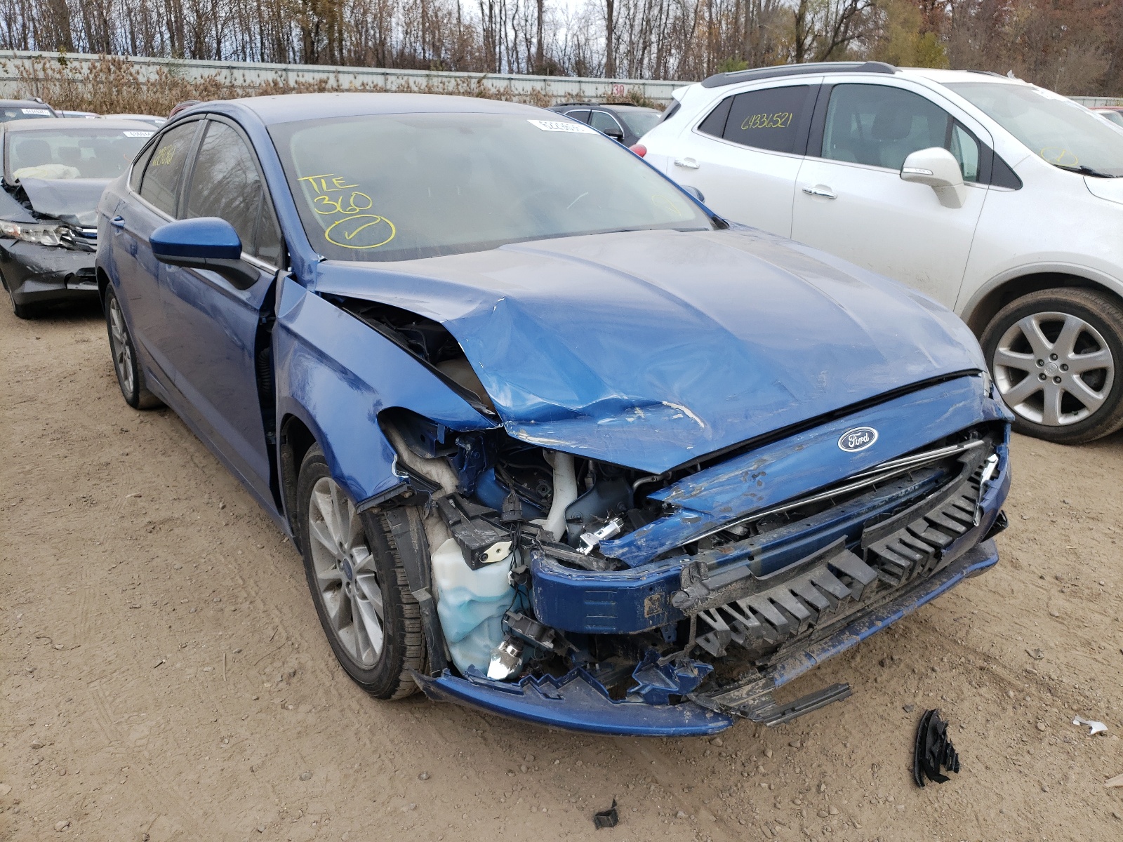 FORD FUSION SE 2017 with VIN 3FA6P0H74HR411765 - Photo from auction
