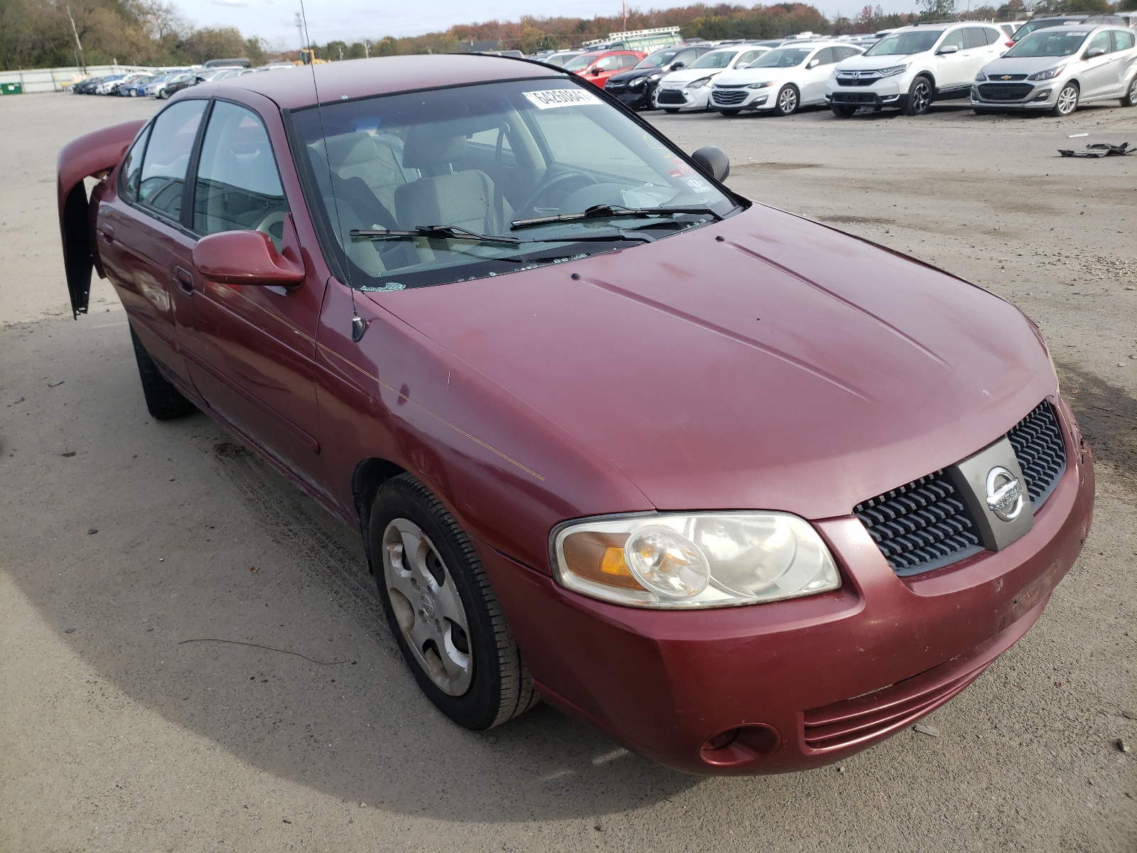 NISSAN SENTRA 2004 with VIN 3N1CB51DX4L475284 - Photo from auction
