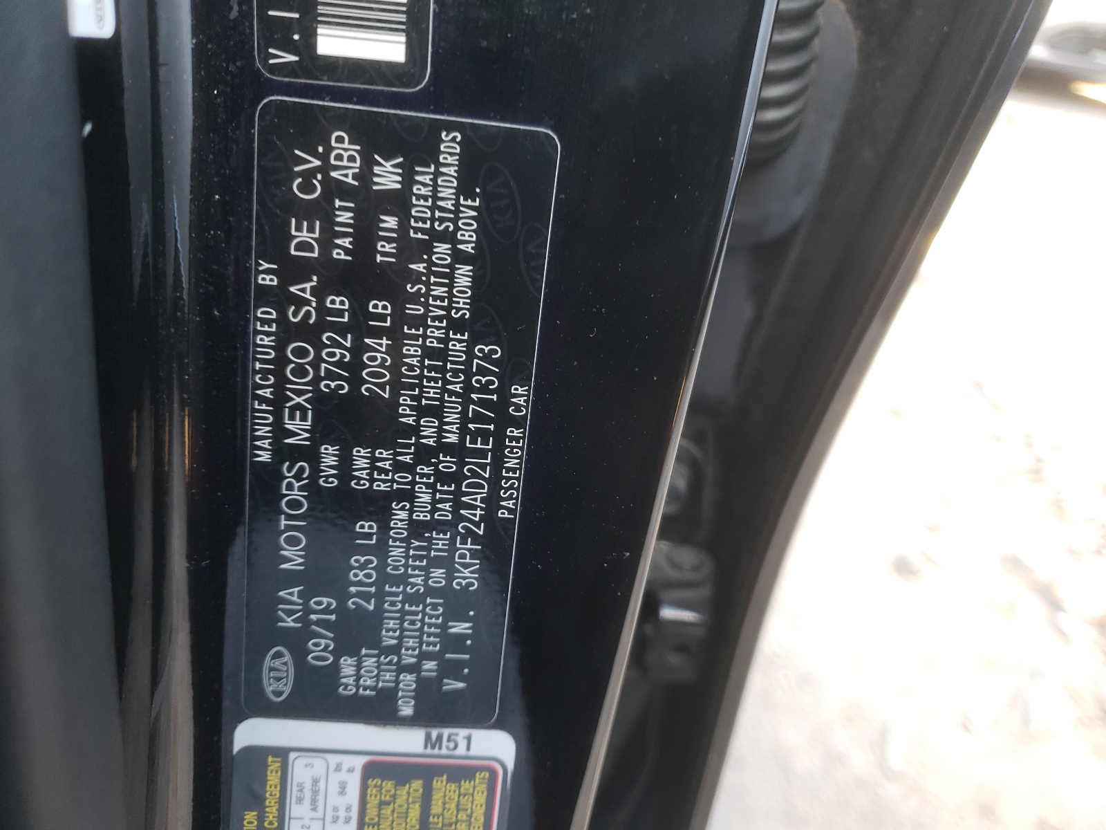 Zdjęcie 10 z aukcji – 2020 KIA FORTE z VIN 3KPF24AD2LE171373