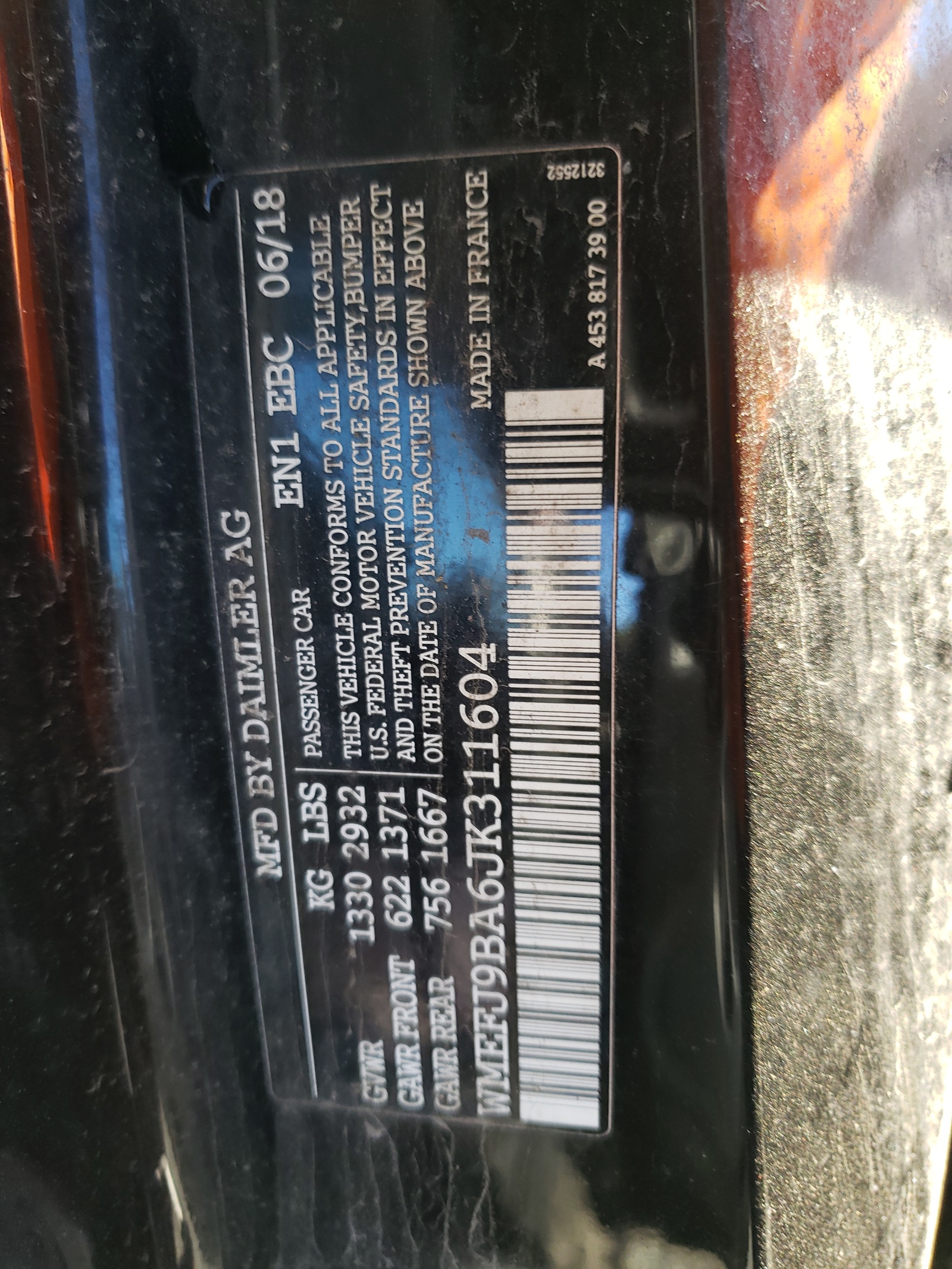 Zdjęcie 10 z aukcji – 2018 SMART FORTWO z VIN WMEFJ9BA6JK311604