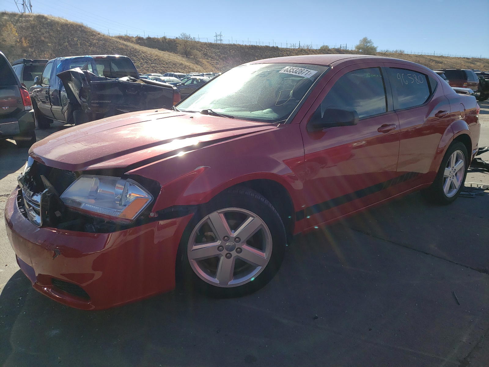 Photo 2 from auction – 2013 DODGE AVENGER SE with VIN 1C3CDZAB1DN534207