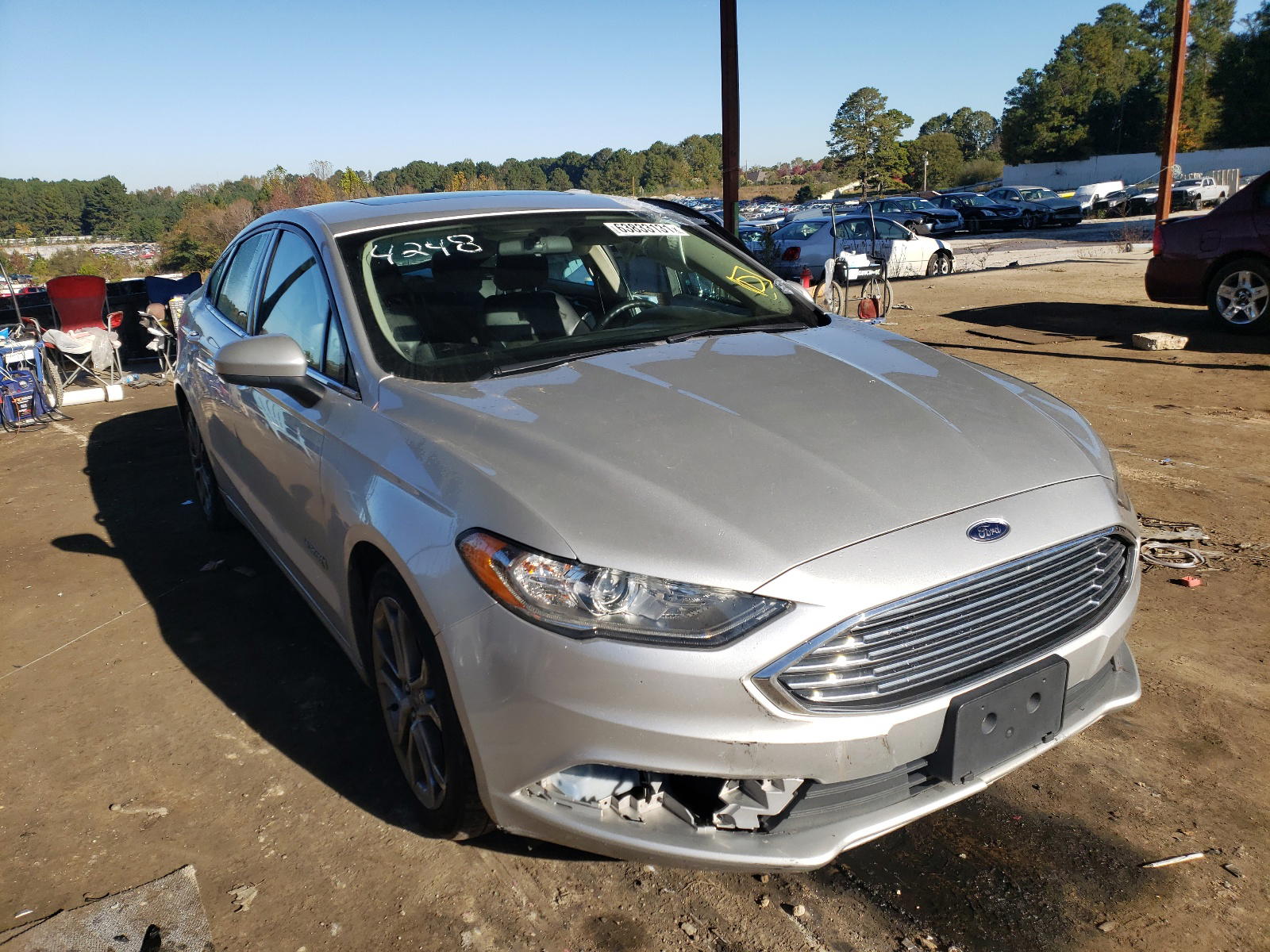 FORD FUSION SE 2017 with VIN 3FA6P0LU2HR324248 - Photo from auction