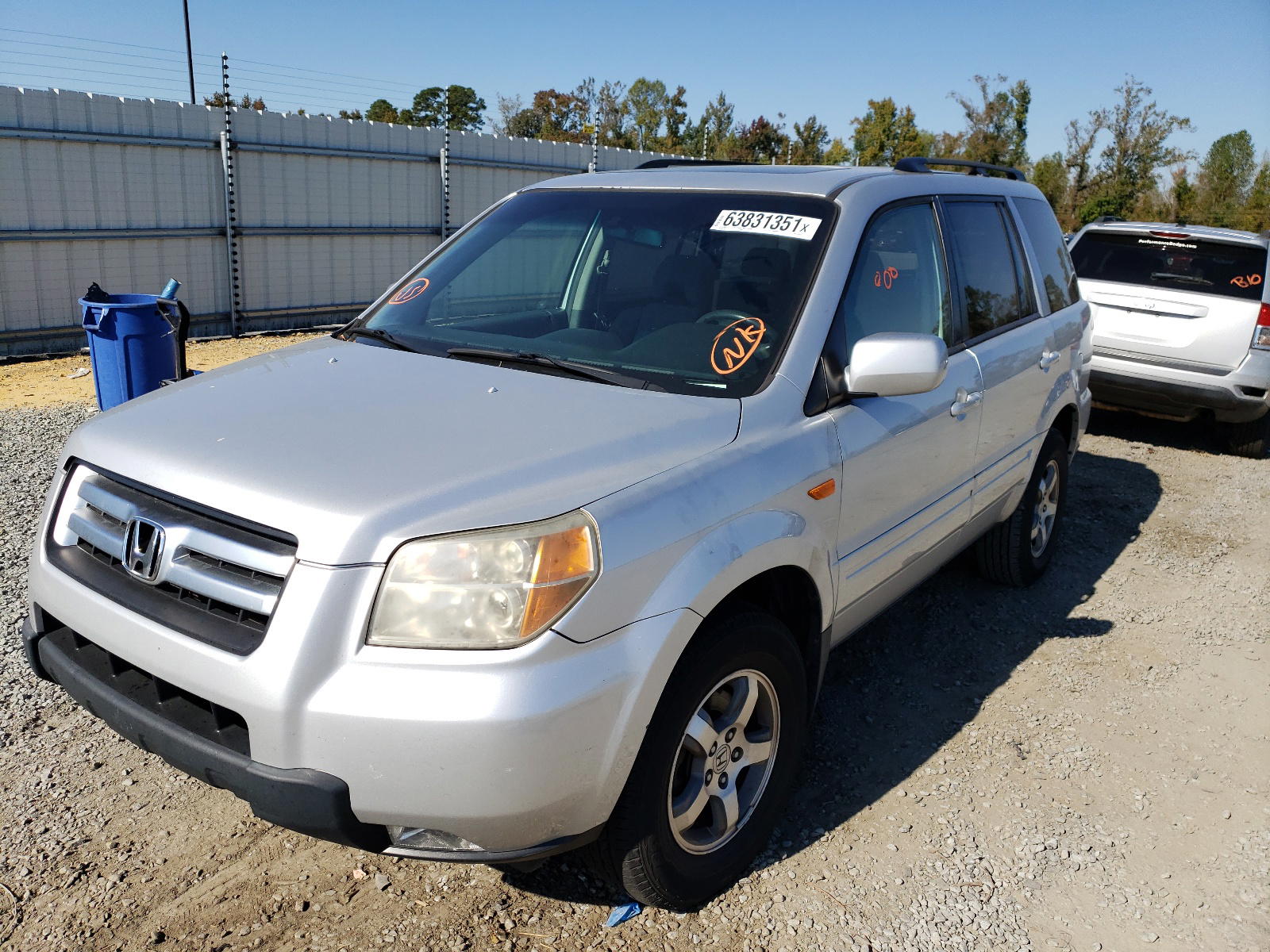 Photo 9 from auction – 2008 HONDA PILOT SE with VIN 5FNYF183X8B053839