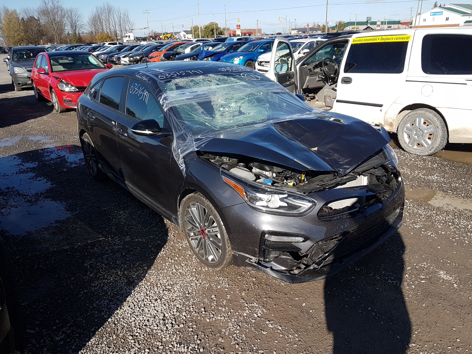 KIA FORTE GT 2021 with VIN KNAF45A74M5091948 - Photo from auction