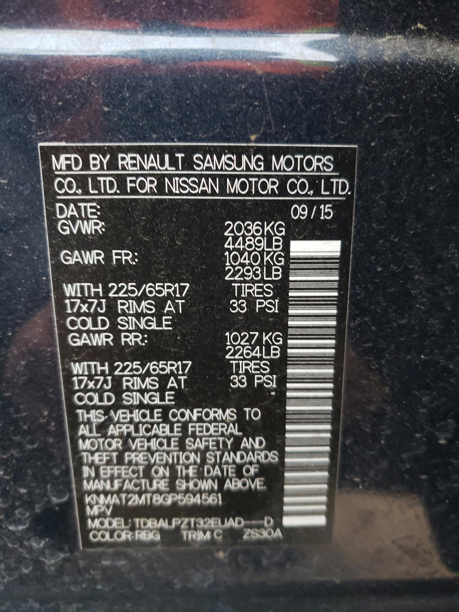 Photo 10 from auction – 2016 NISSAN ROGUE S with VIN KNMAT2MT8GP594561