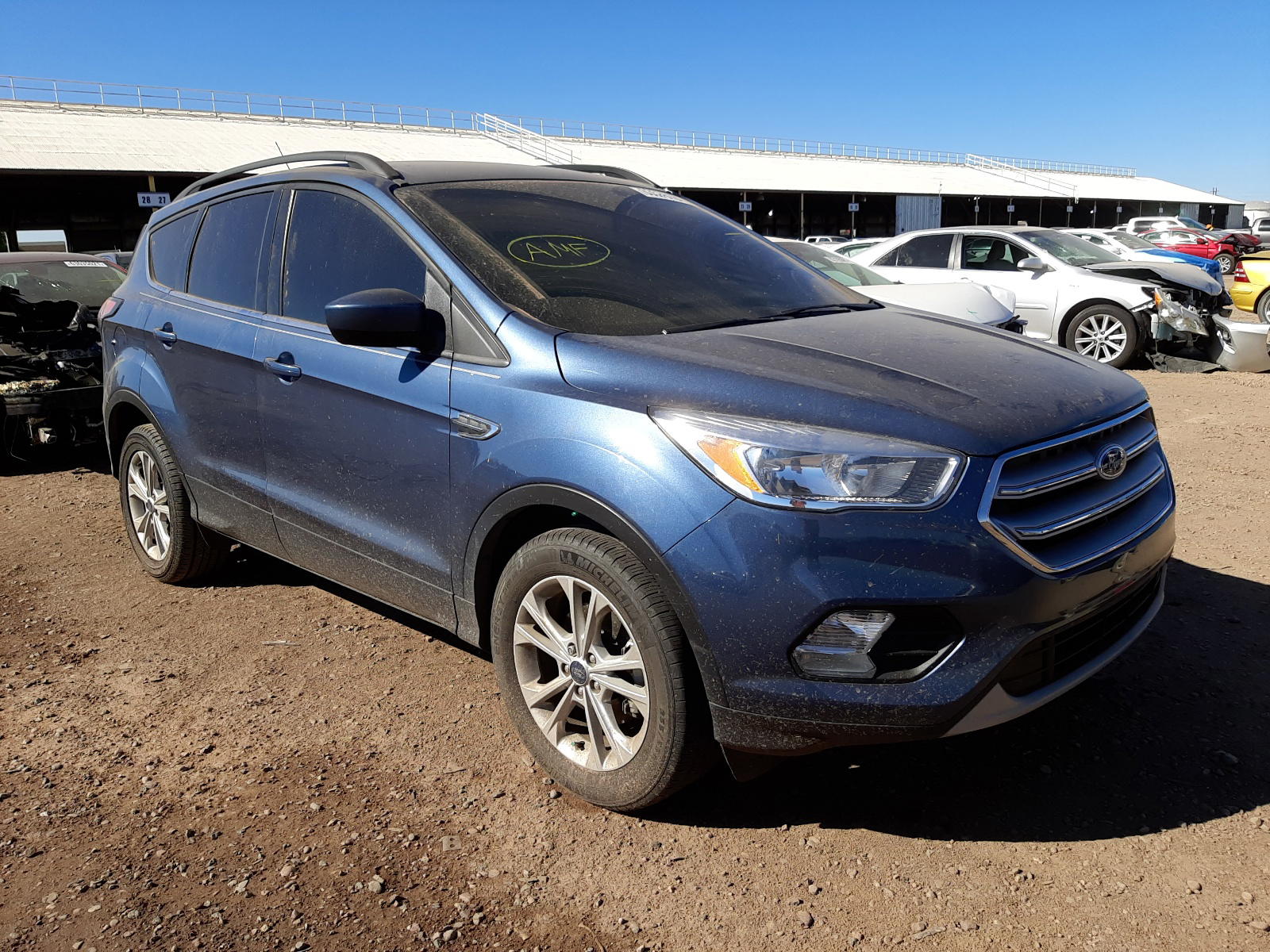 FORD ESCAPE SE 2018 with VIN 1FMCU0GD8JUB84331 - Photo from auction