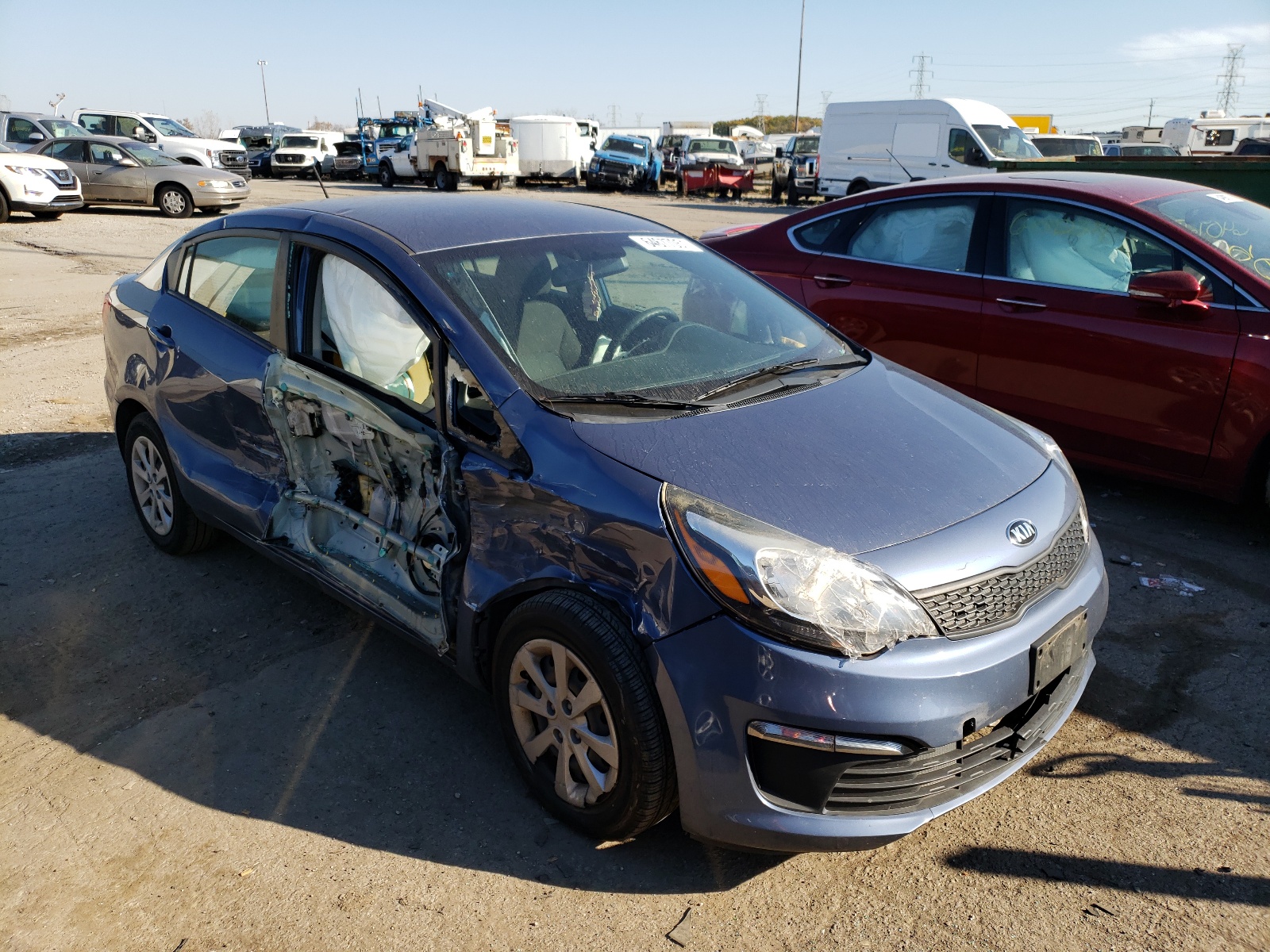 KIA RIO LX 2016 with VIN KNADM4A38G6679011 - Photo from auction
