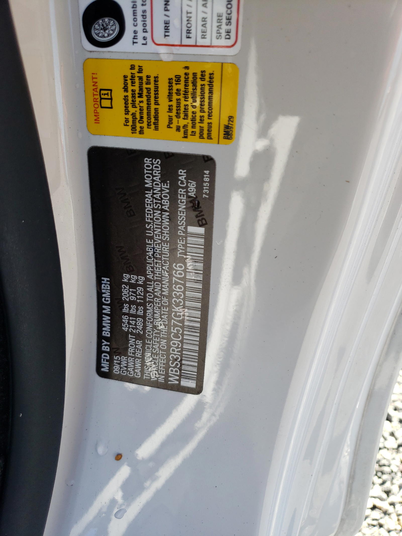 Photo 10 from auction – 2016 BMW M4 with VIN WBS3R9C57GK336766