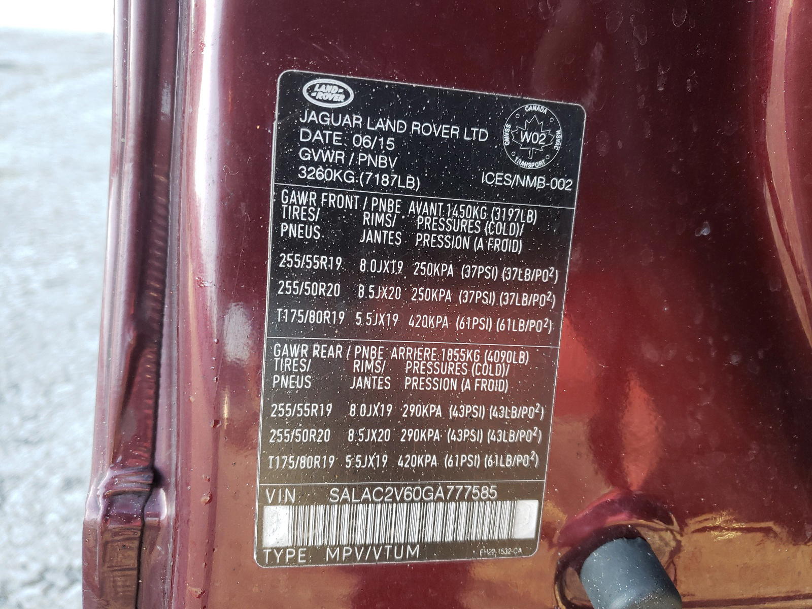 Photo 10 from auction – 2016 LAND ROVER LR4 with VIN SALAC2V60GA777585