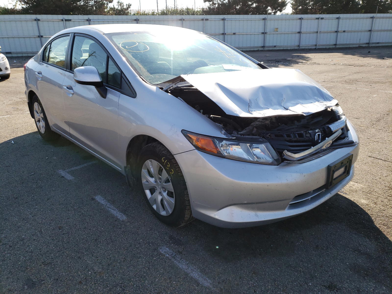HONDA CIVIC LX 2012 with VIN 19XFB2F5XCE017550 - Photo from auction