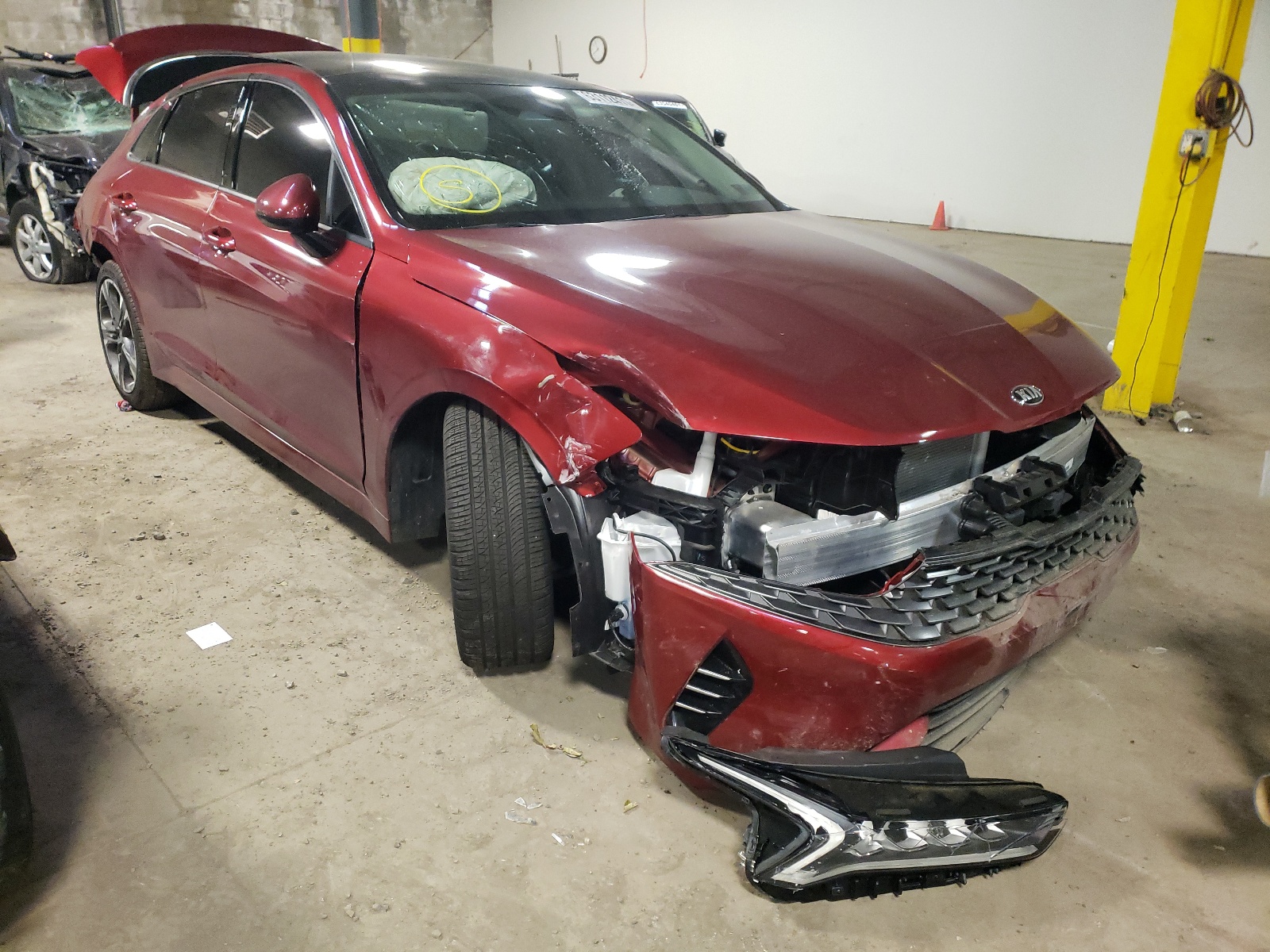 KIA K5 EX 2021 with VIN 5XXG34J27MG033708 - Photo from auction