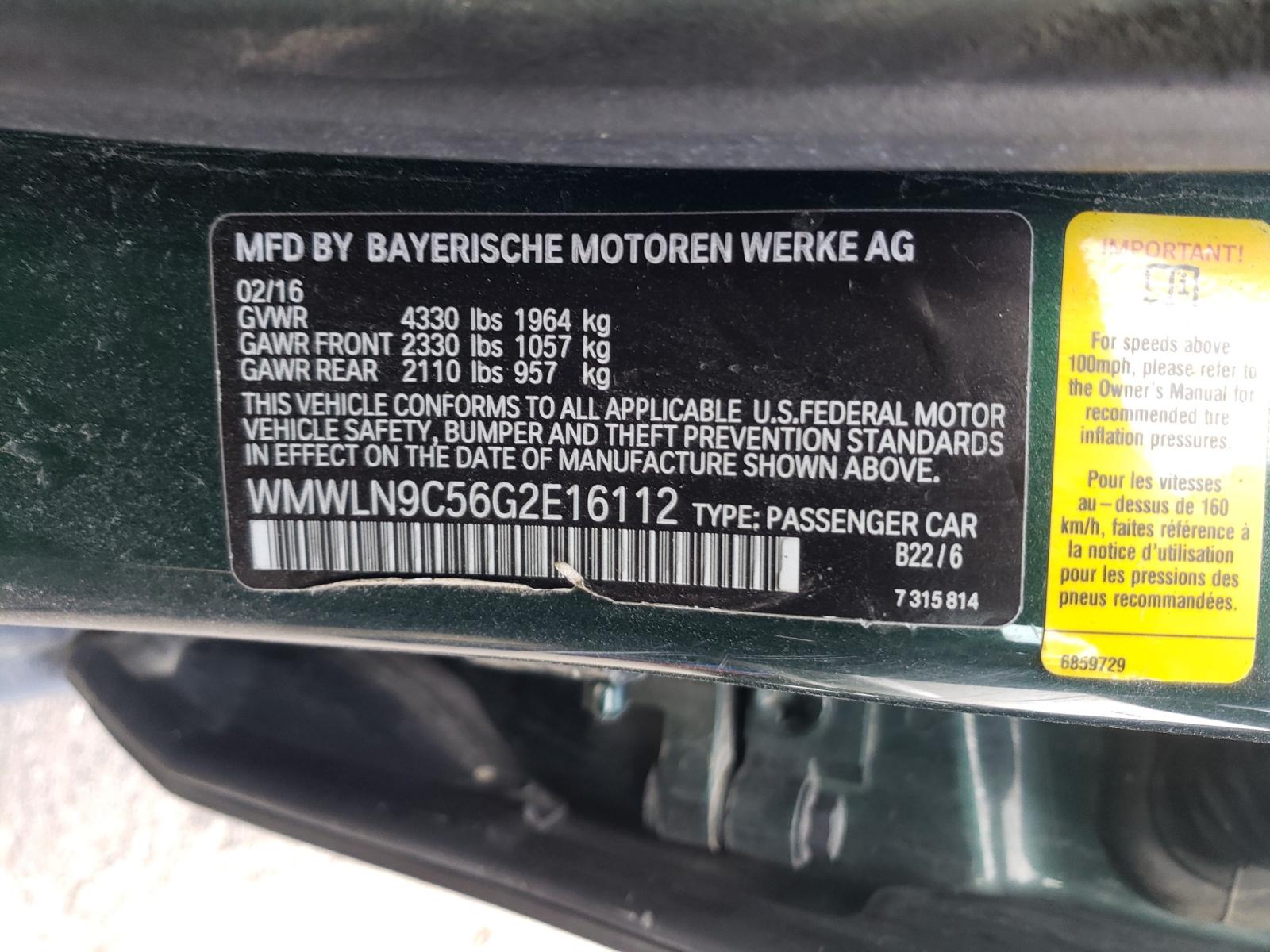 Photo 10 from auction – 2016 MINI COOPER S C with VIN WMWLN9C56G2E16112