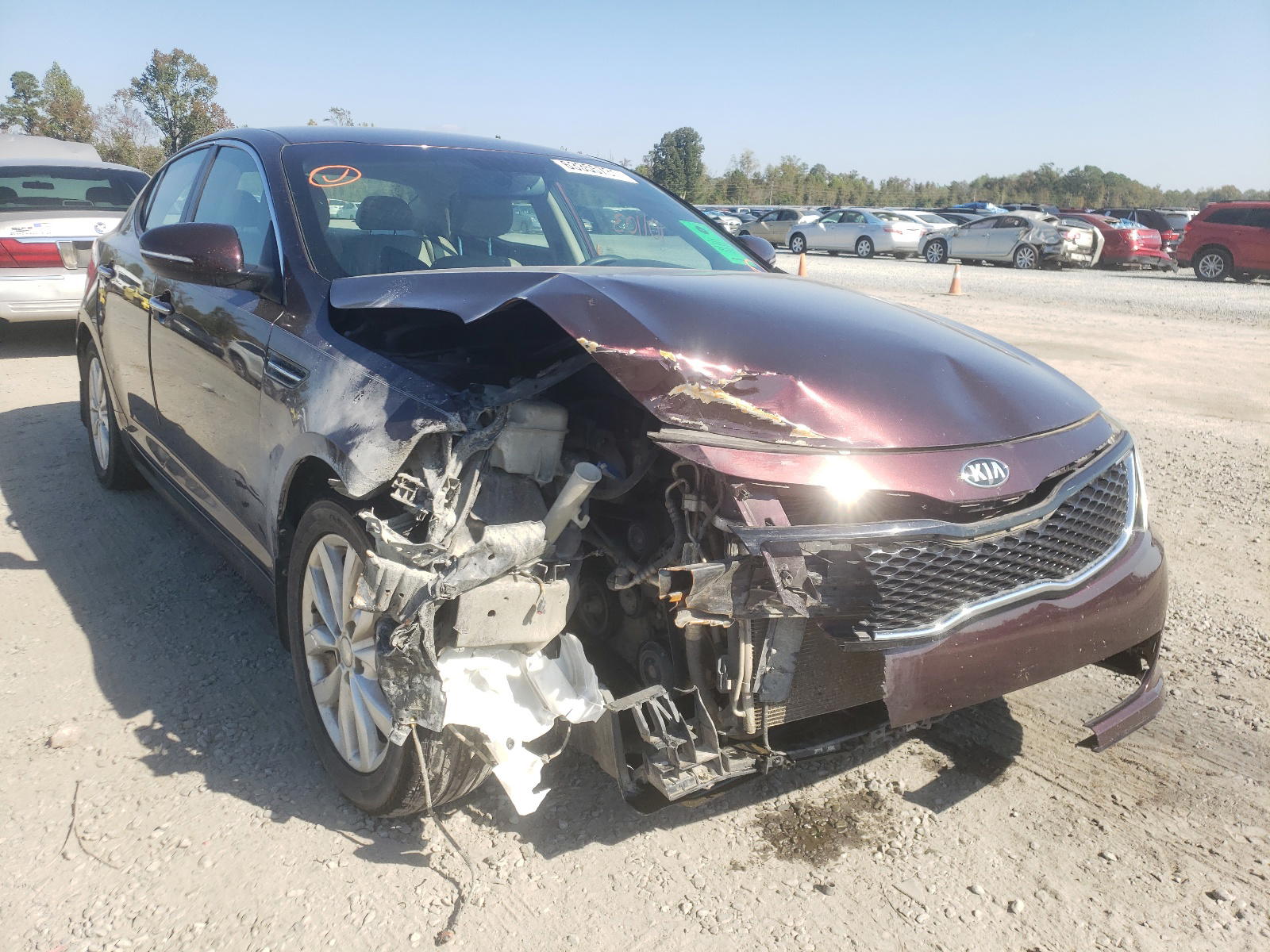 KIA OPTIMA EX 2014 with VIN 5XXGN4A70EG305071 - Photo from auction