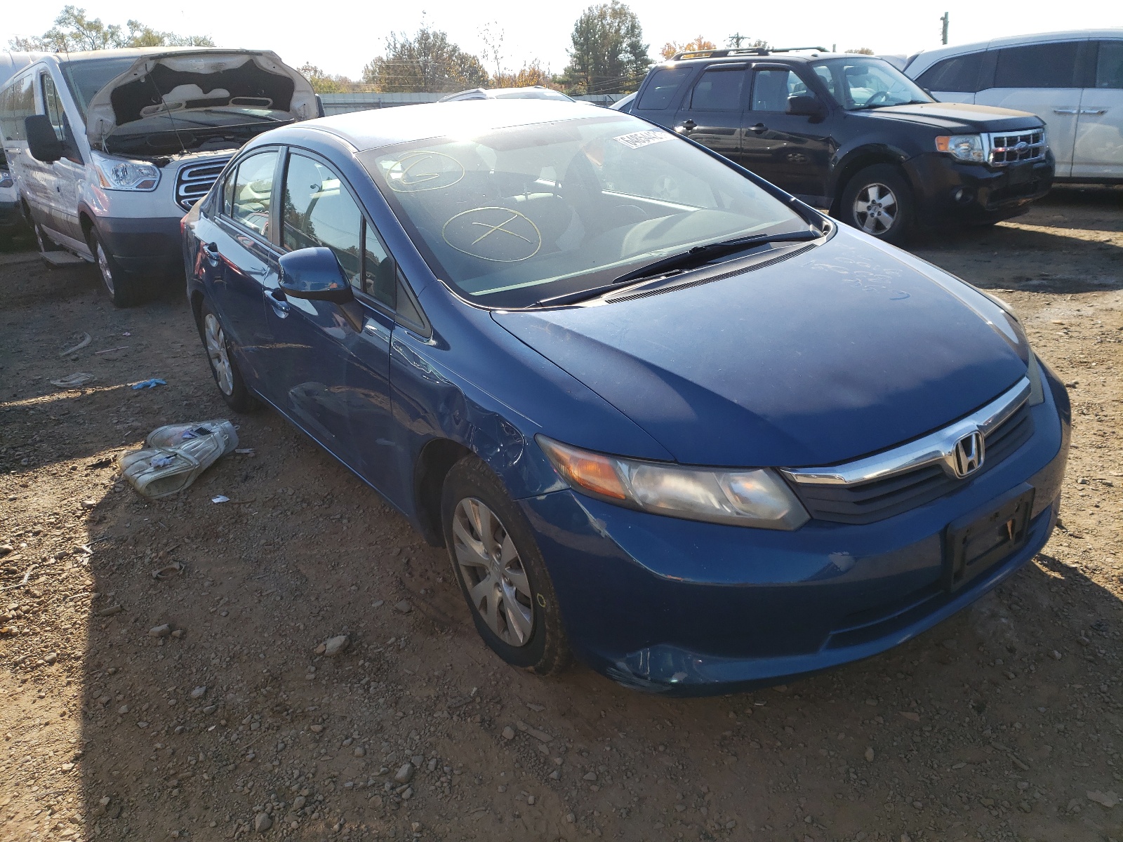 Photo 1 from auction – 2012 HONDA CIVIC LX with VIN 19XFB2F5XCE367793