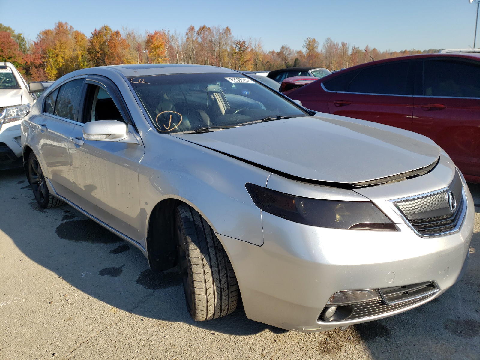 ACURA TL 2012 with VIN 19UUA8F78CA010857 - Photo from auction