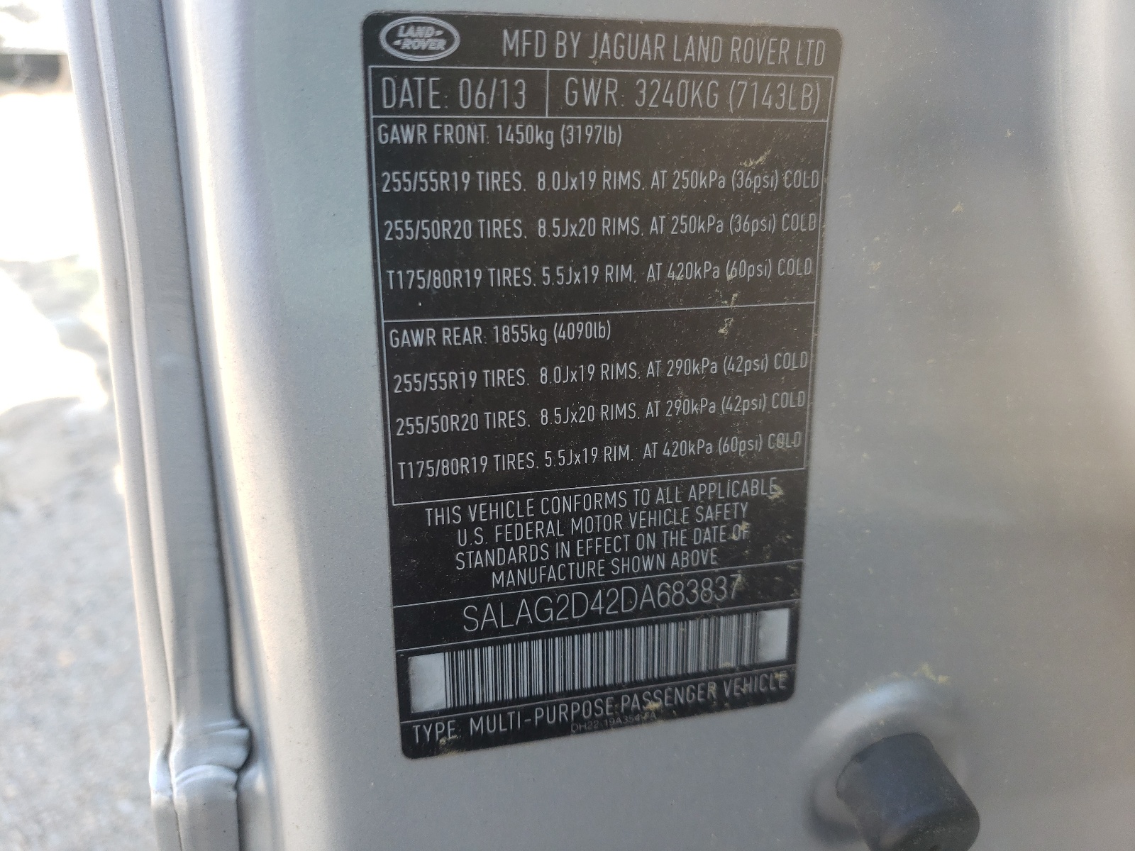 Photo 10 from auction – 2013 LAND ROVER LR4 HSE with VIN SALAG2D42DA683837