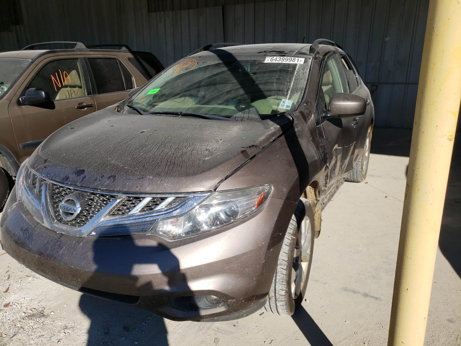 Photo 2 from auction – 2011 NISSAN MURANO S with VIN JN8AZ1MUXBW057971