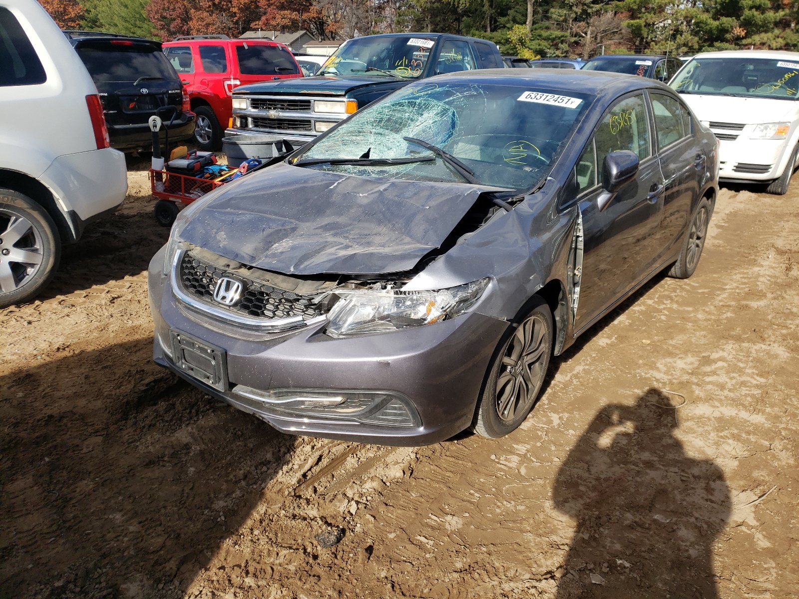 Photo 2 from auction – 2014 HONDA CIVIC EX with VIN 2HGFB2F81EH559977