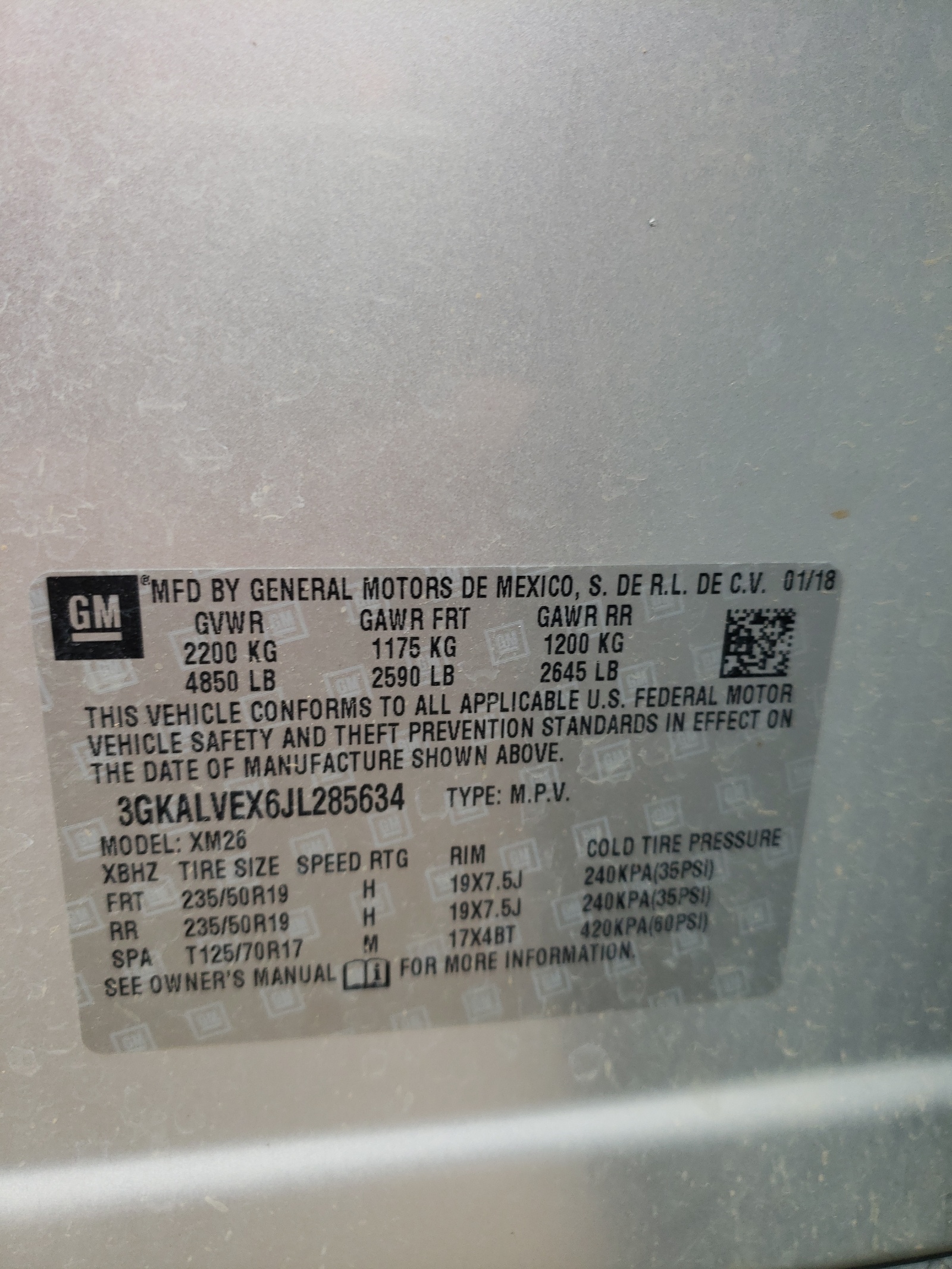 Photo 10 from auction – 2018 GMC TERRAIN SL with VIN 3GKALVEX6JL285634