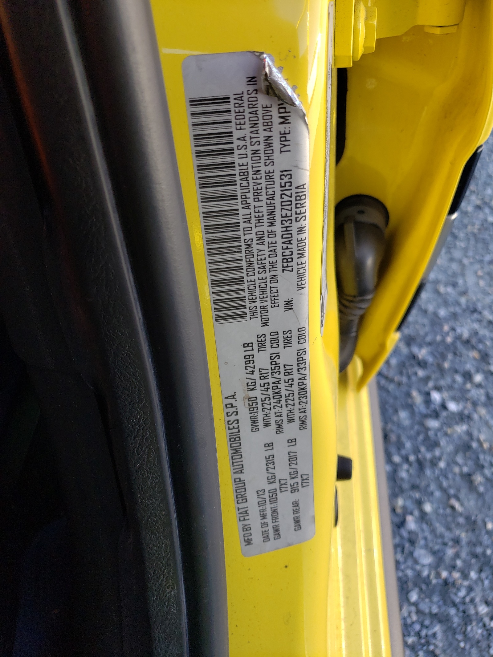 Photo 10 from auction – 2014 FIAT 500L TREKK with VIN ZFBCFADH3EZ021531