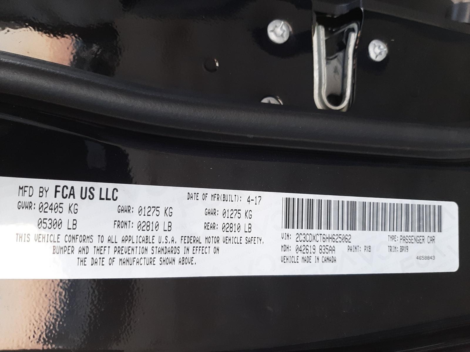 Photo 10 from auction – 2017 DODGE CHARGER R/ with VIN 2C3CDXCT6HH625062