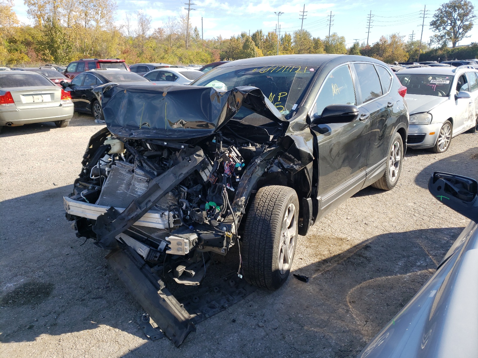 Photo 2 from auction – 2019 HONDA CR-V EX with VIN 7FARW1H54KE014388
