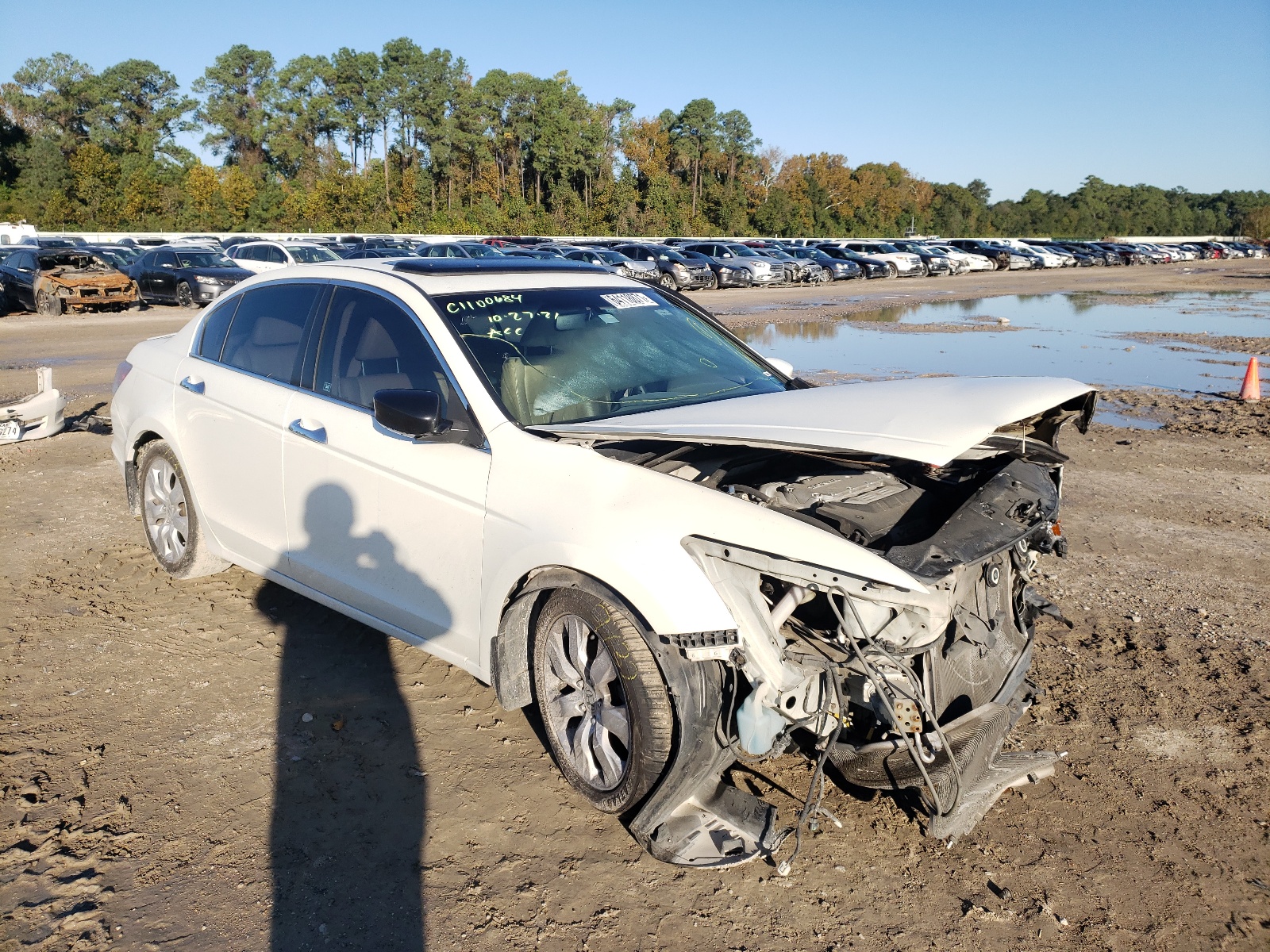 HONDA ACCORD EXL 2010 with VIN 1HGCP3F87AA021982 - Photo from auction