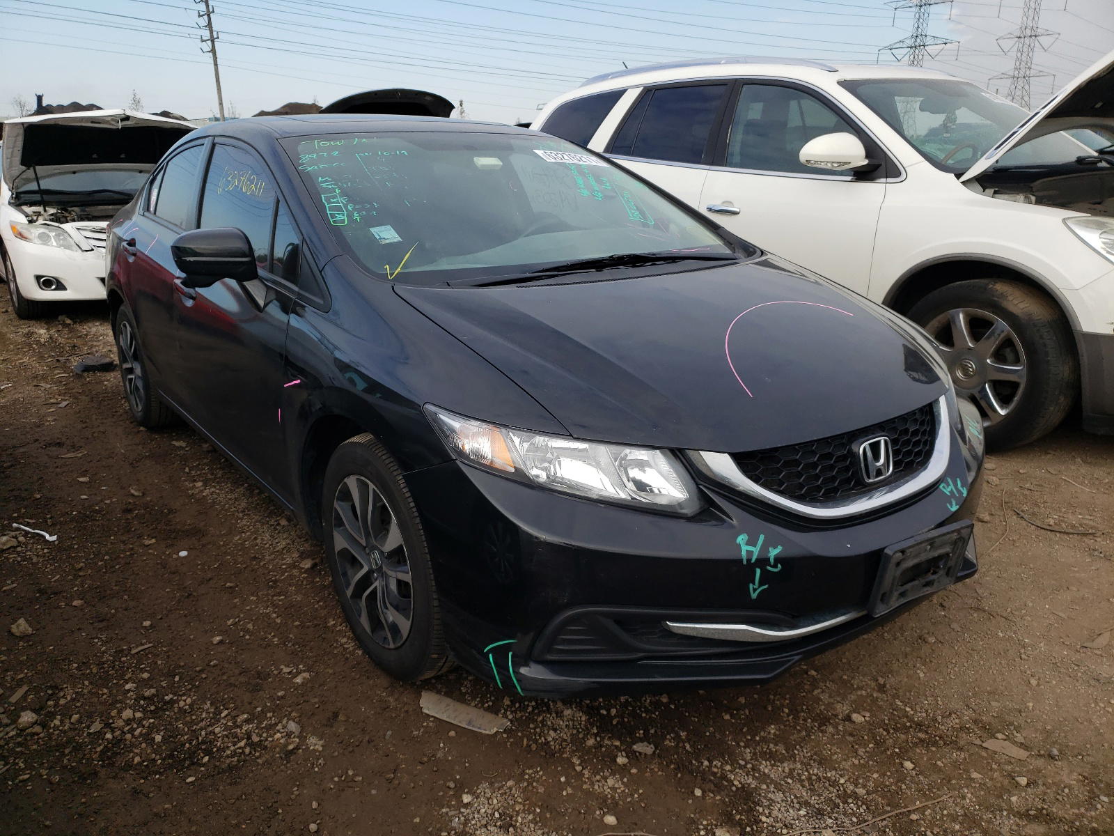 HONDA CIVIC EX 2014 with VIN 19XFB2F8XEE062100 - Photo from auction